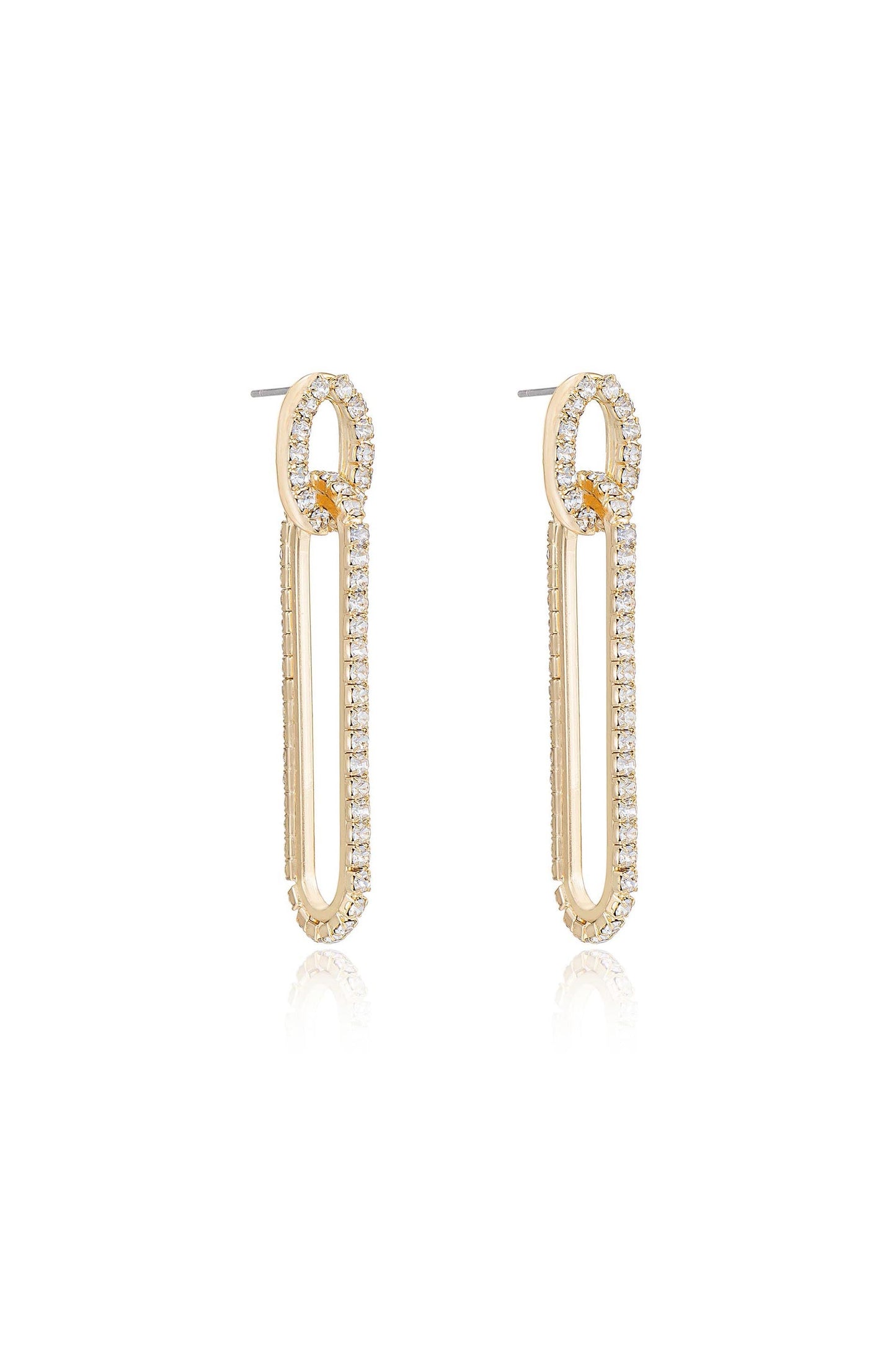 Crystal Paperclip Earrings - Premium Earrings from Ettika - Just $55! Shop now at Tooksie