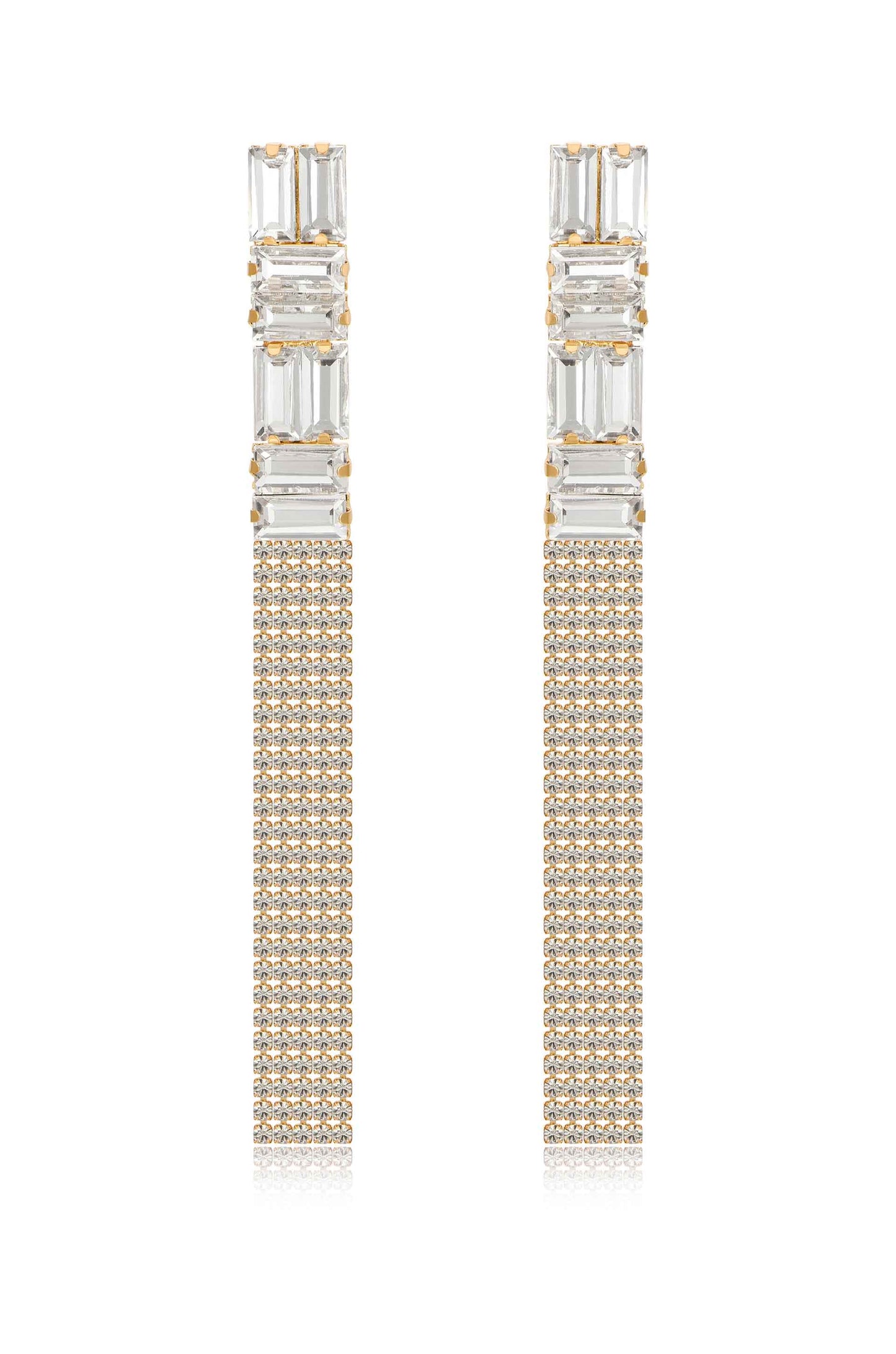 Art Deco Crystal Chain Earrings - Premium Earrings from Ettika - Just $65! Shop now at Tooksie