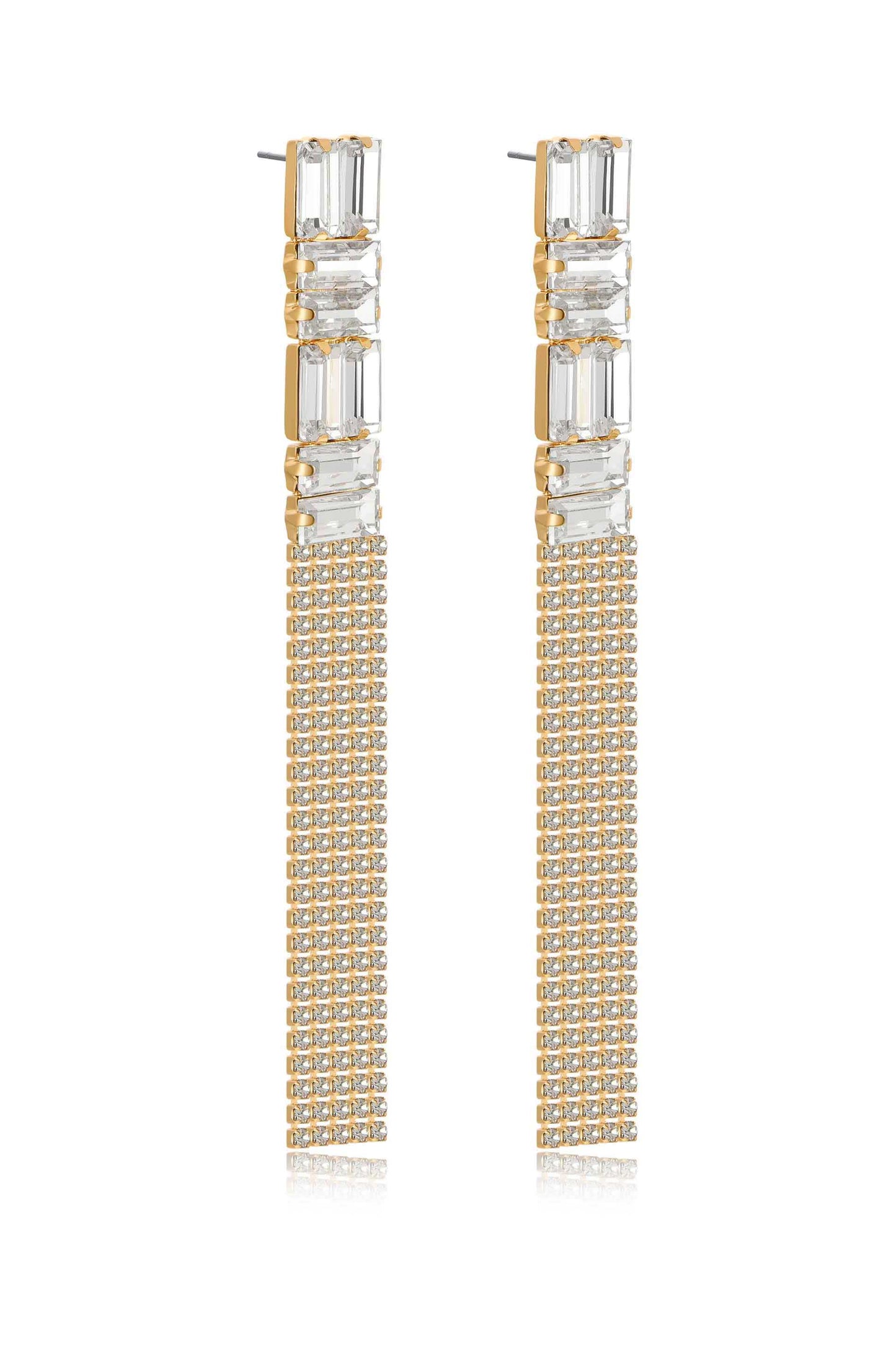 Art Deco Crystal Chain Earrings - Premium Earrings from Ettika - Just $65! Shop now at Tooksie