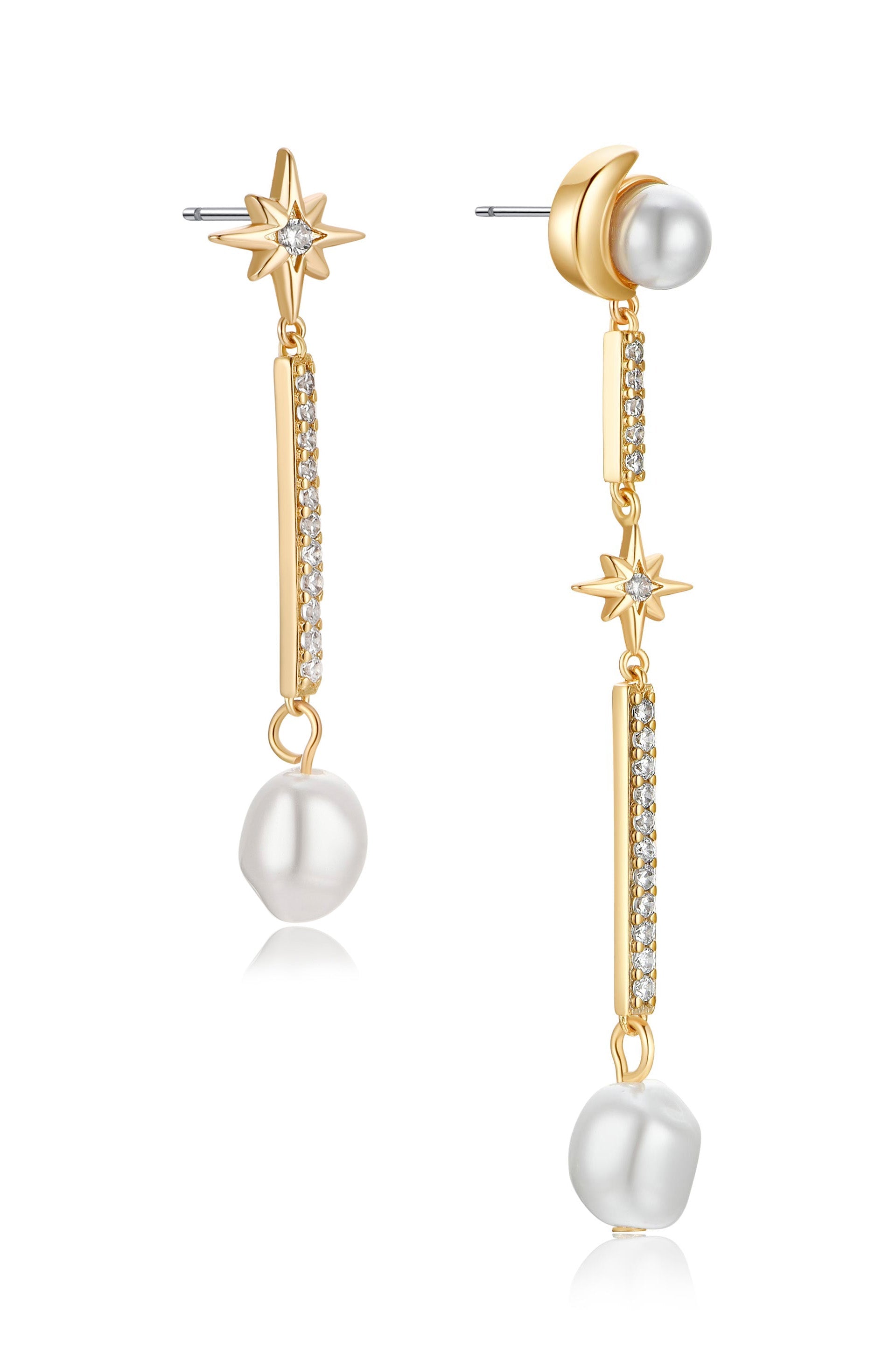 Celestial Pearl Dangle Earrings - Premium Earrings from Ettika - Just $55! Shop now at Tooksie