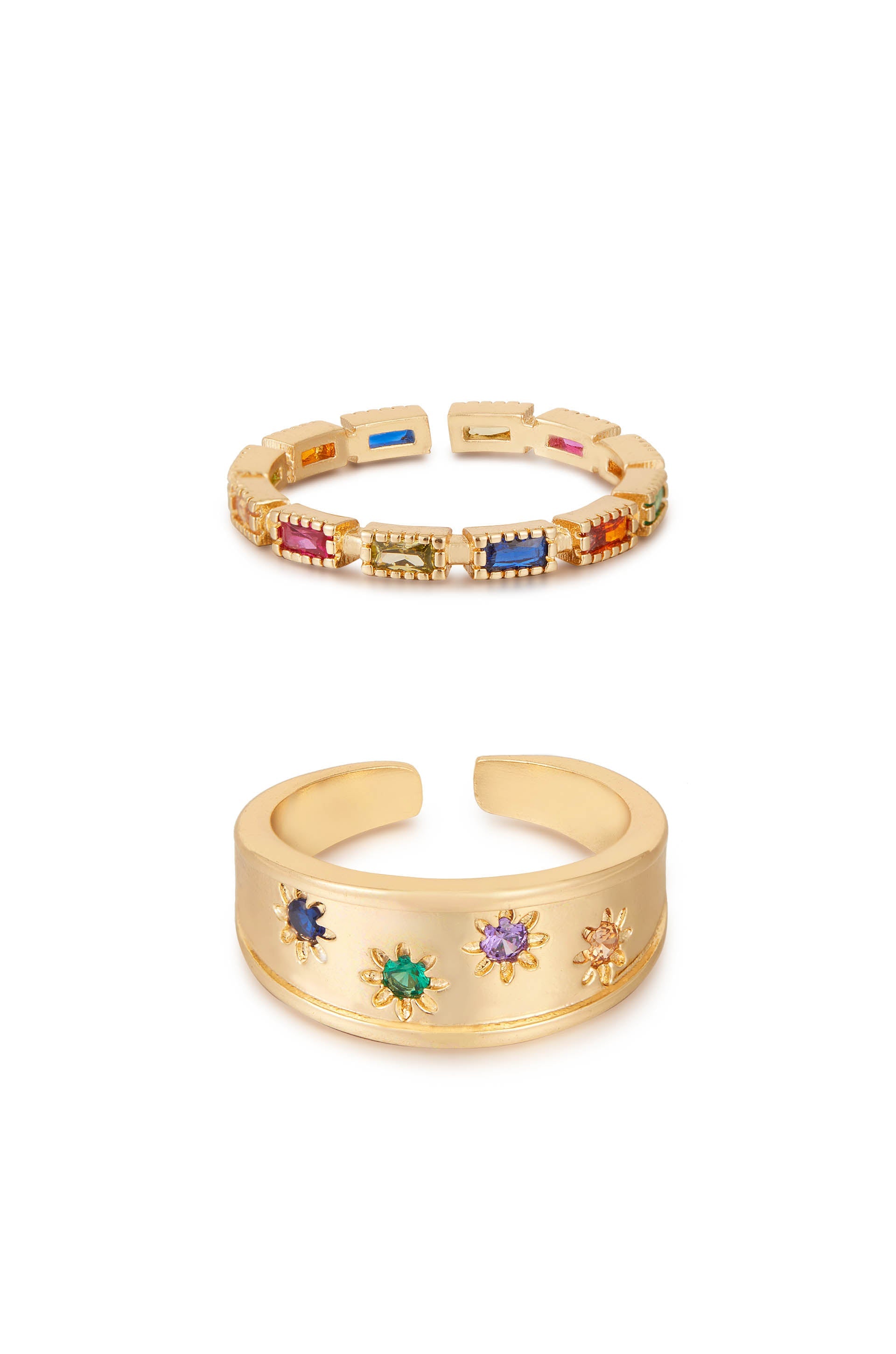 Be Your Own Magic Rainbow Crystal Ring Set - Premium Rings from Ettika - Just $60! Shop now at Tooksie