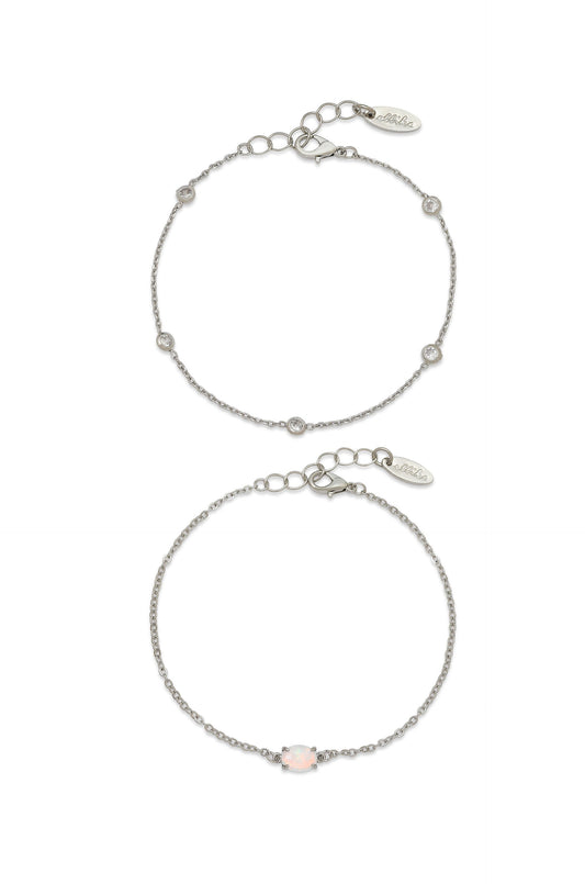 Dainty Bracelet Set with Extender - Premium Bracelets from Ettika - Just $45! Shop now at Tooksie