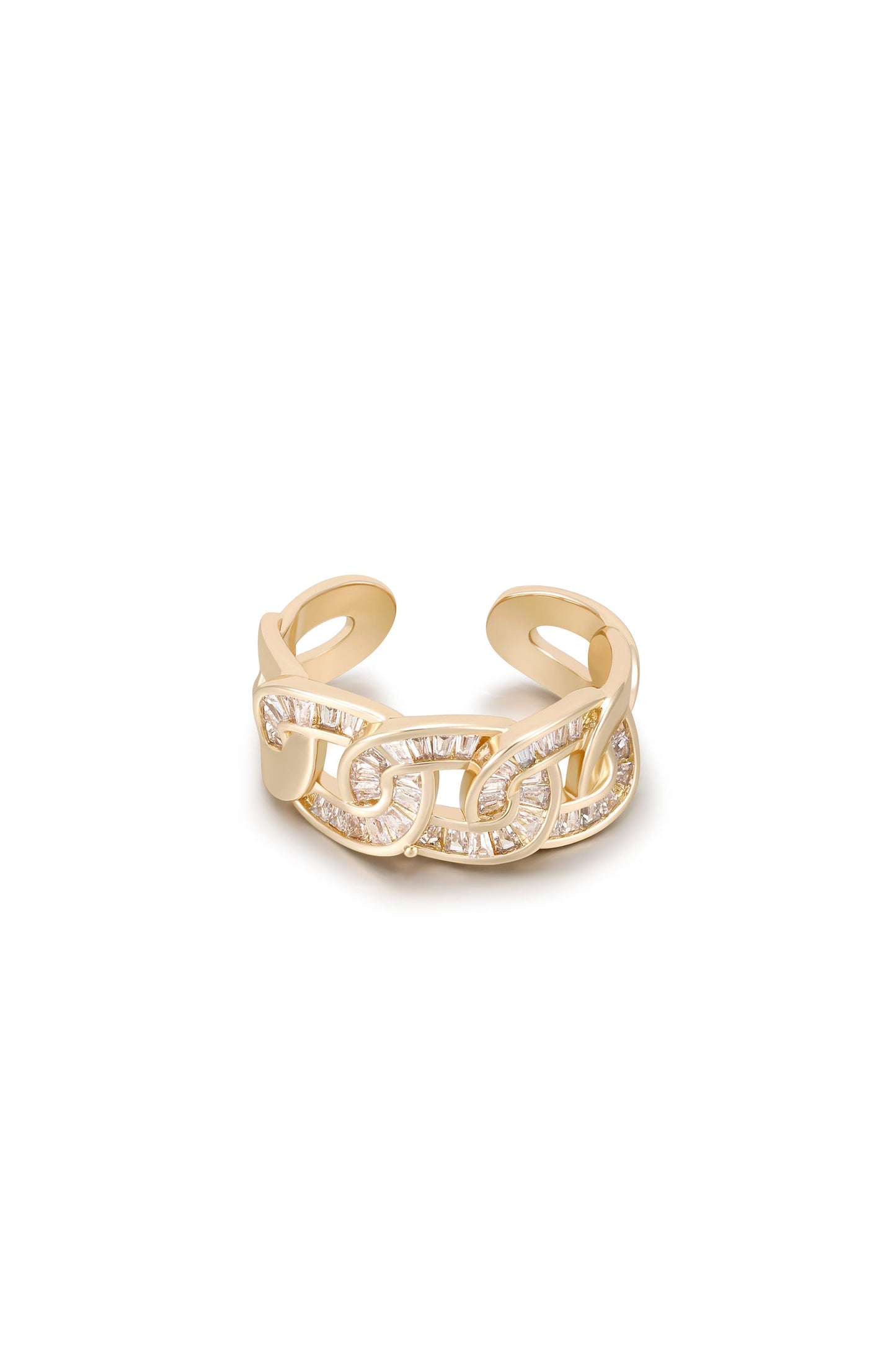 Adjustable Crystal Link Ring - Premium Rings from Ettika - Just $45! Shop now at Tooksie