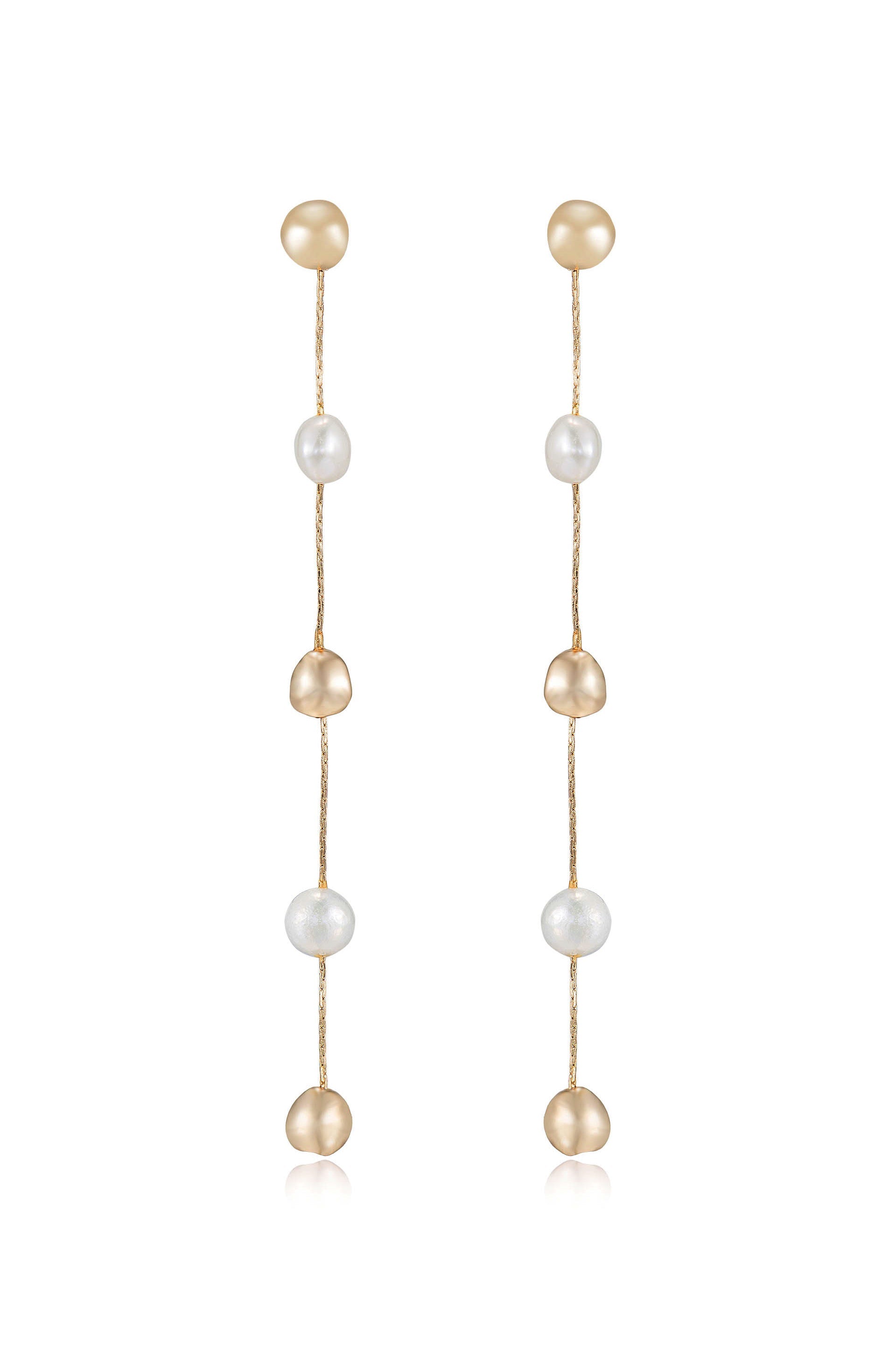 Alternating Freshwater Pearl Drop Earrings - Premium Earrings from Ettika - Just $45! Shop now at Tooksie