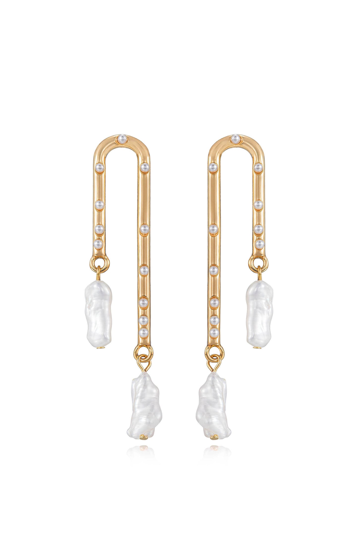 Asymmetrical Pearl Dangle Earrings - Premium Earrings from Ettika - Just $75! Shop now at Tooksie