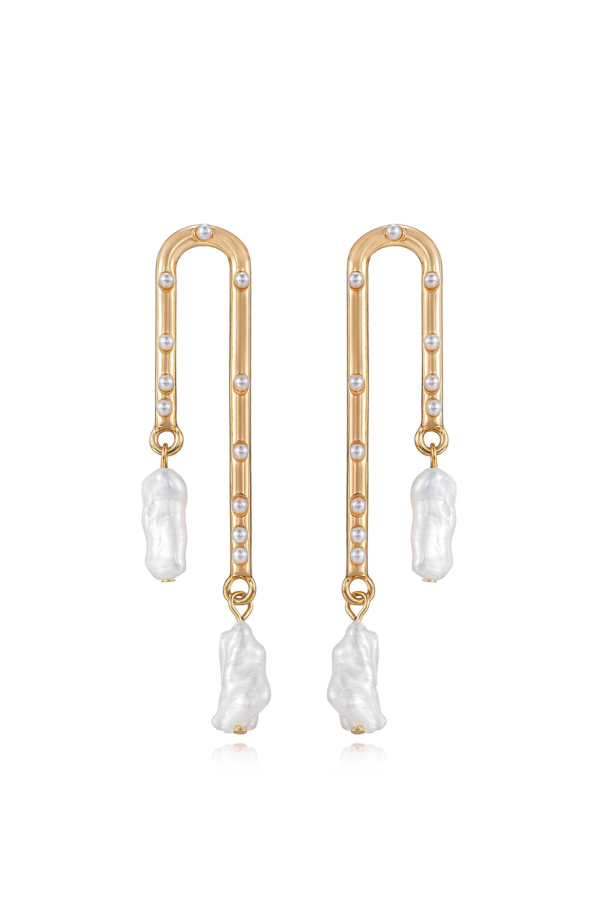 Asymmetrical Pearl Dangle Earrings - Premium Earrings from Ettika - Just $75! Shop now at Tooksie