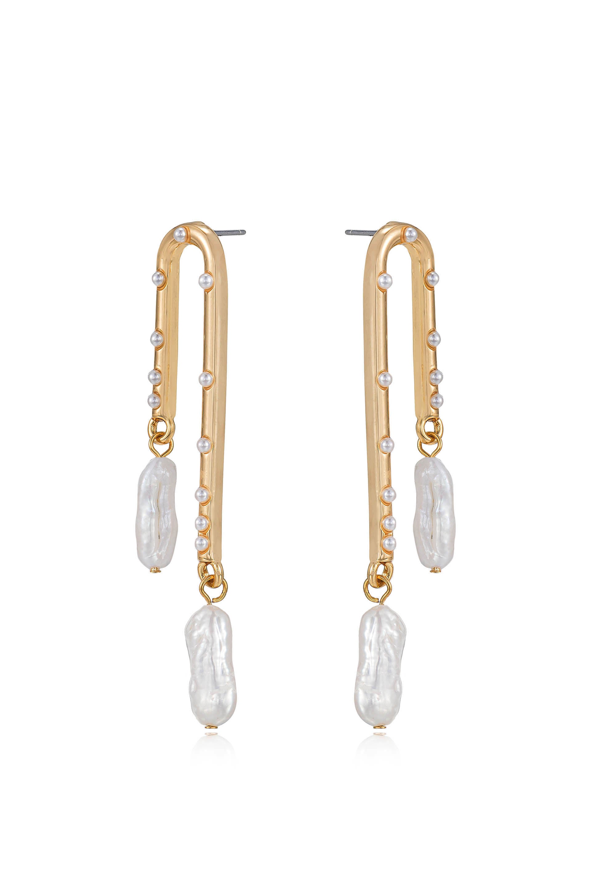 Asymmetrical Pearl Dangle Earrings - Premium Earrings from Ettika - Just $75! Shop now at Tooksie