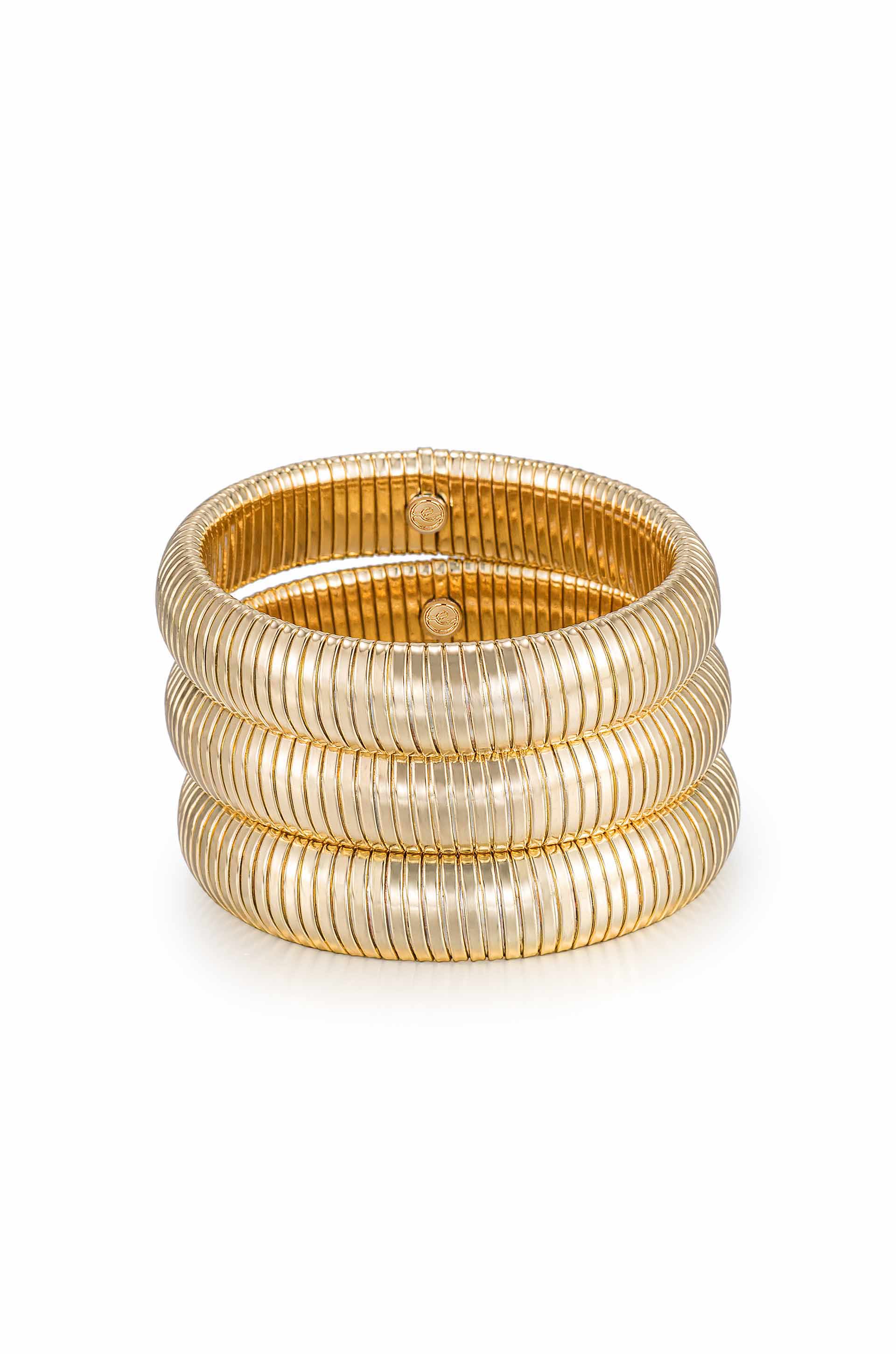 Flex Snake Chain Stretch Bracelet Set - Premium Cuffs and Bangles from Ettika - Just $50! Shop now at Tooksie