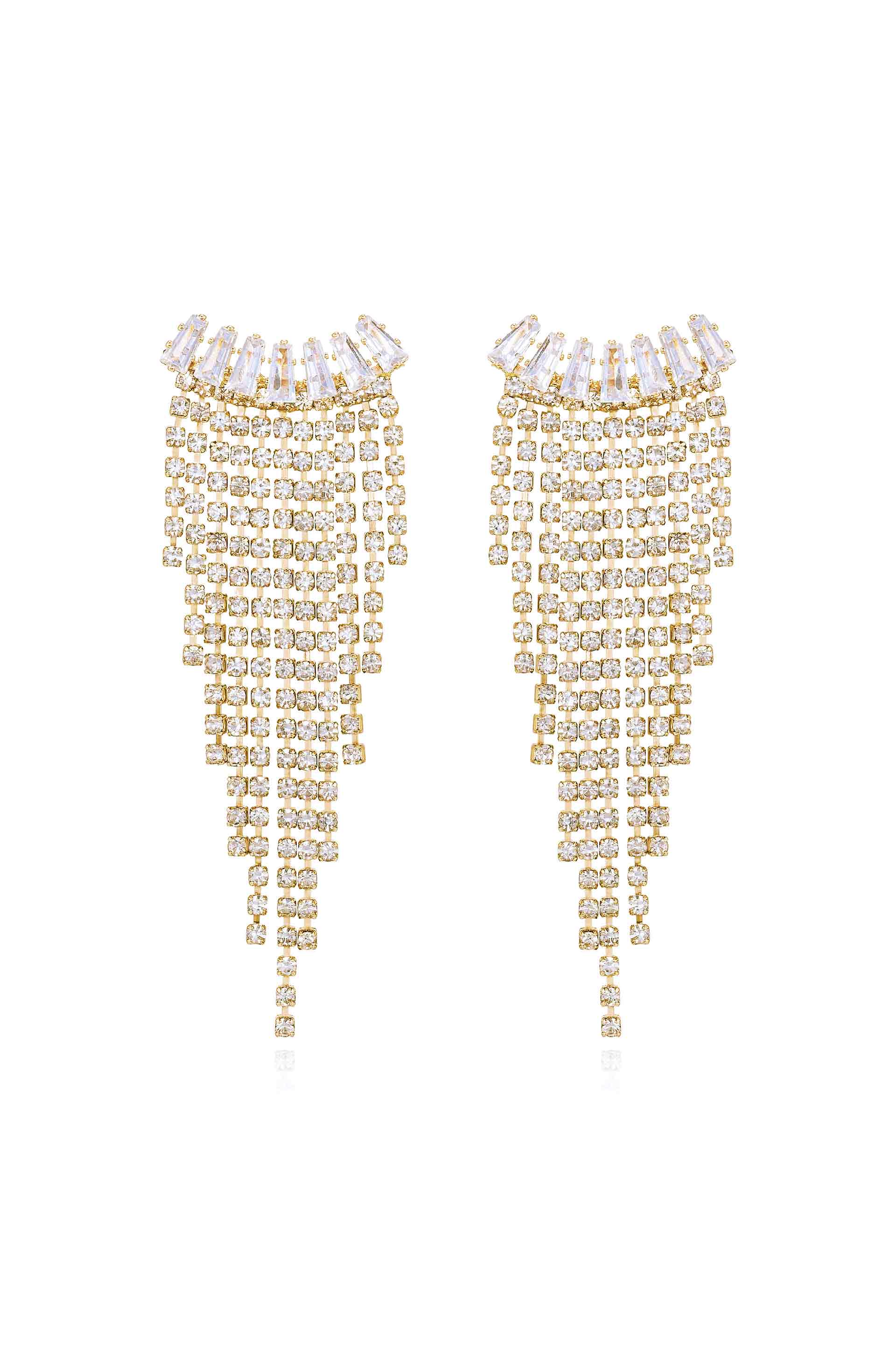 Angel Fringe Crystal Earrings - Premium Earrings from Ettika - Just $70! Shop now at Tooksie