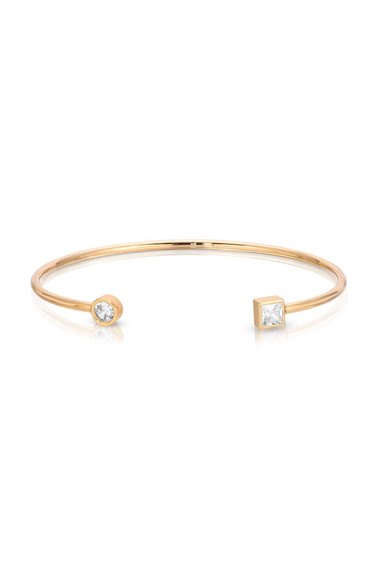 Crystal Shapes Bracelet Cuff - Premium Cuffs and Bangles from Ettika - Just $50! Shop now at Tooksie