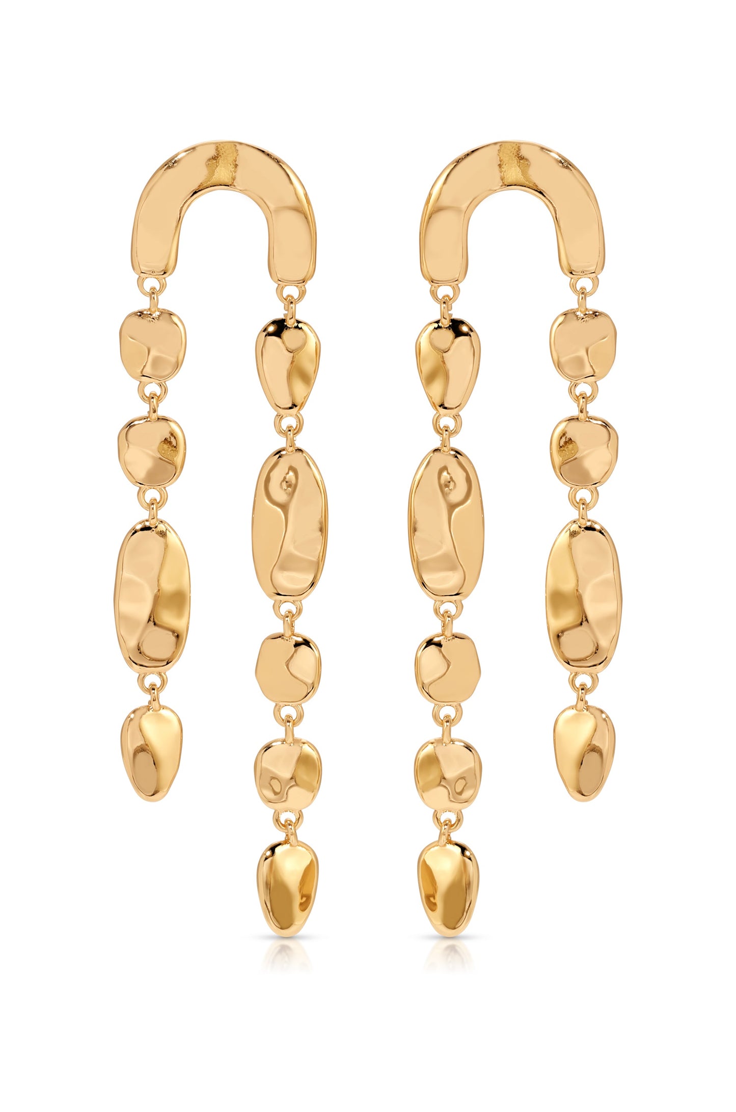 Cascading Hammered Link Earrings - Premium Earrings from Ettika - Just $55! Shop now at Tooksie