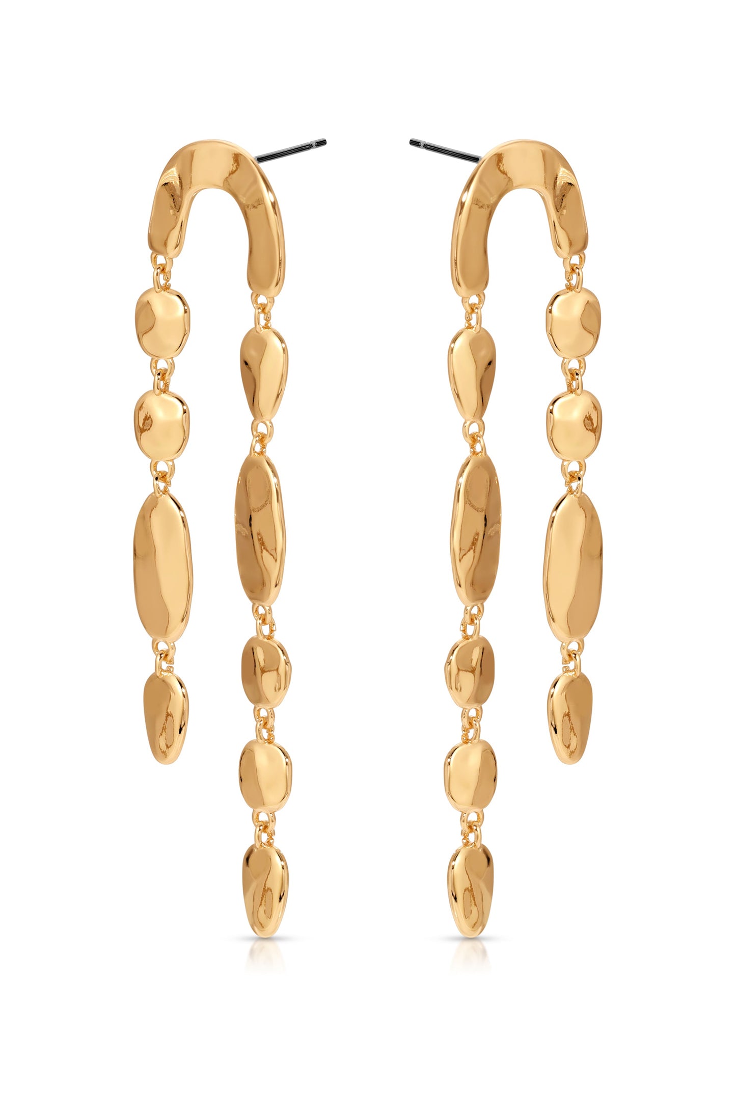 Cascading Hammered Link Earrings - Premium Earrings from Ettika - Just $55! Shop now at Tooksie