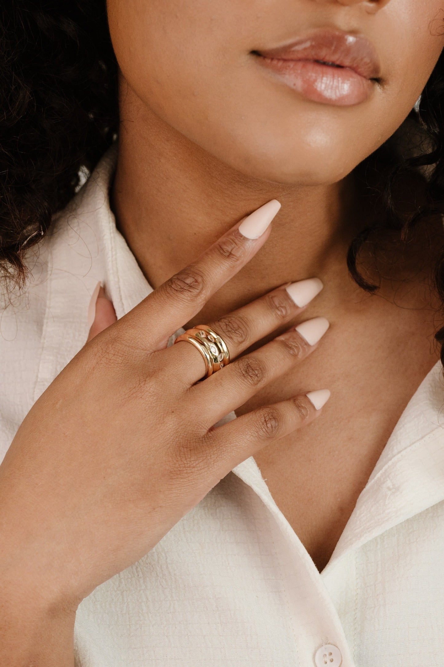 Bezel Crystal Thick Ring - Premium Rings from Ettika - Just $45! Shop now at Tooksie