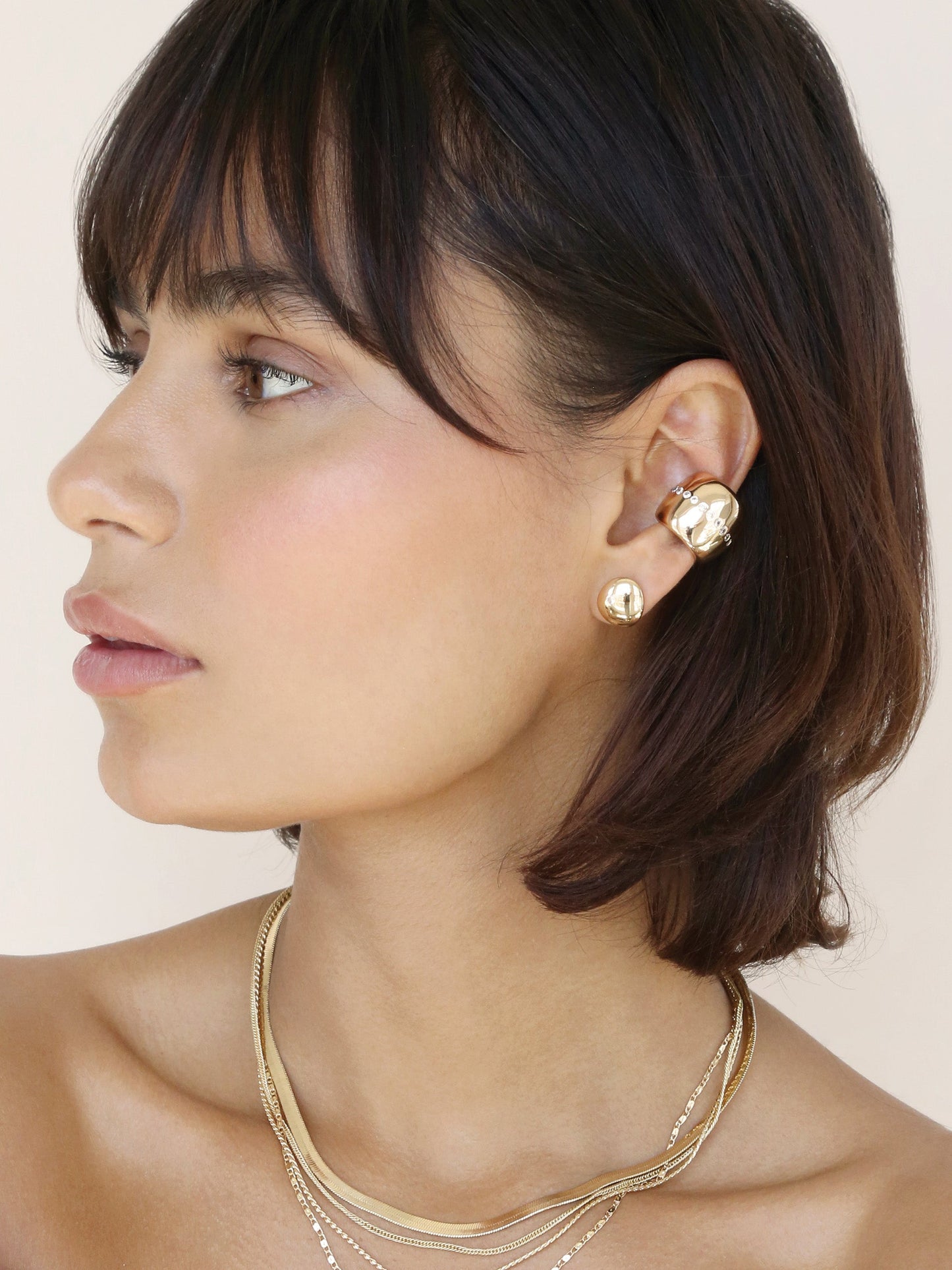 Center Crystal Line Chunky Ear Cuff - Premium Ear Cuffs from Ettika - Just $40! Shop now at Tooksie