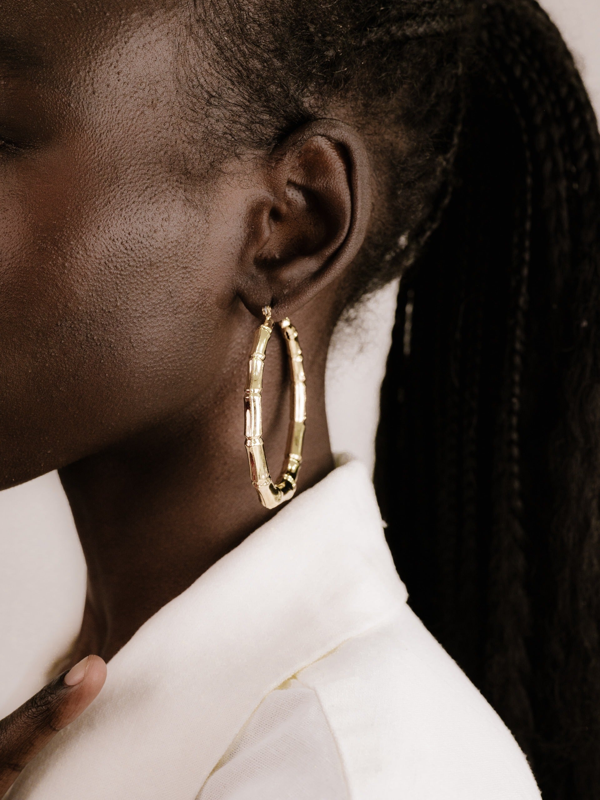 Bamboo Hoop Earrings - Premium Earrings from Ettika - Just $45! Shop now at Tooksie