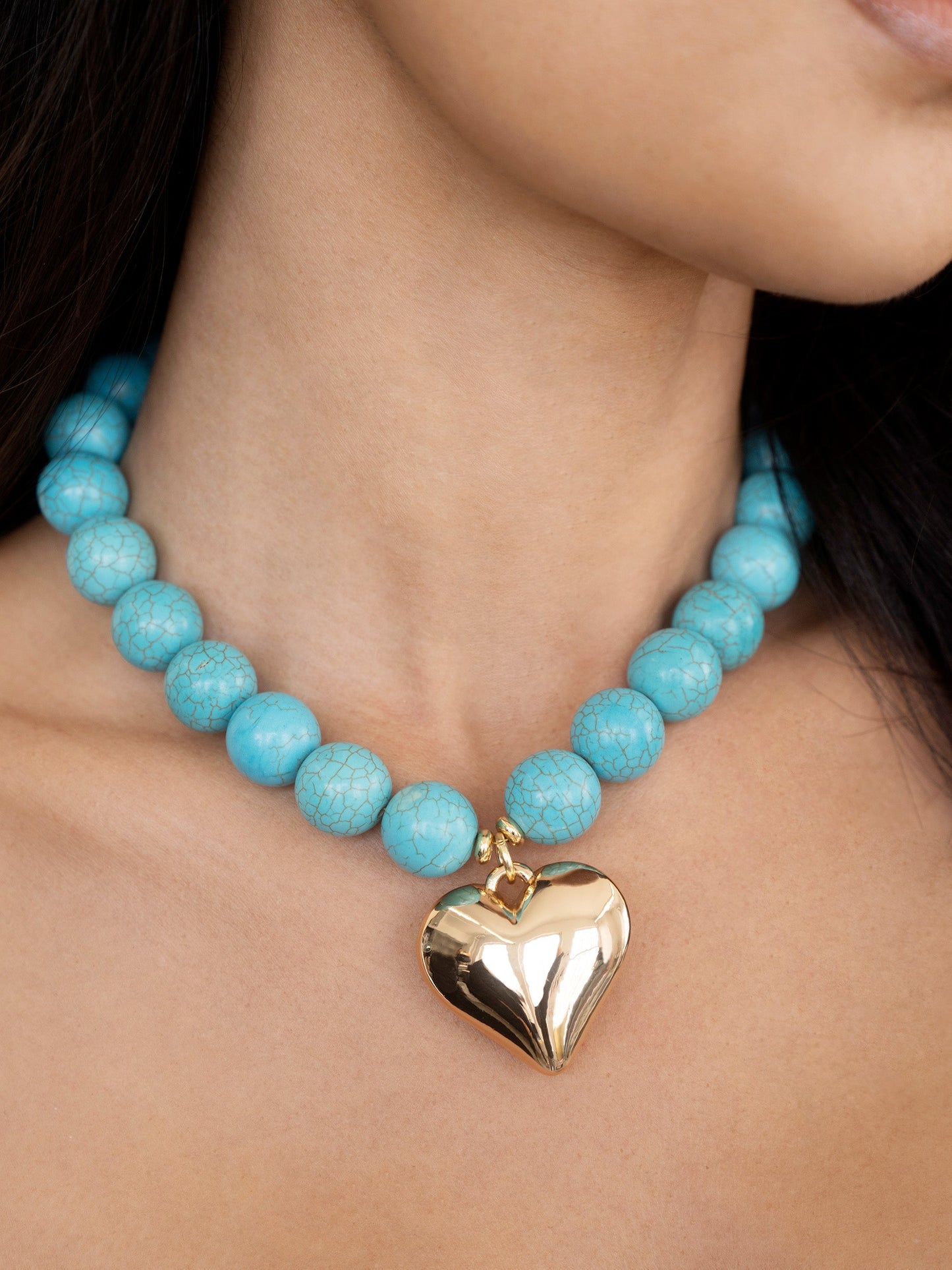 Luck and Love Turquoise Beaded Choker Necklace - Premium Necklaces from Ettika - Just $65! Shop now at Tooksie