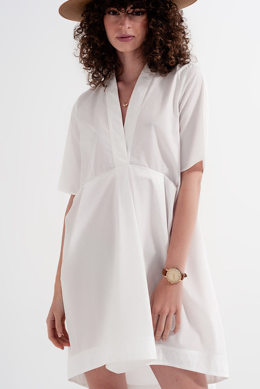 White Empire Waistline Dress - Premium variation from Tooksie - Just $39.99! Shop now at Tooksie