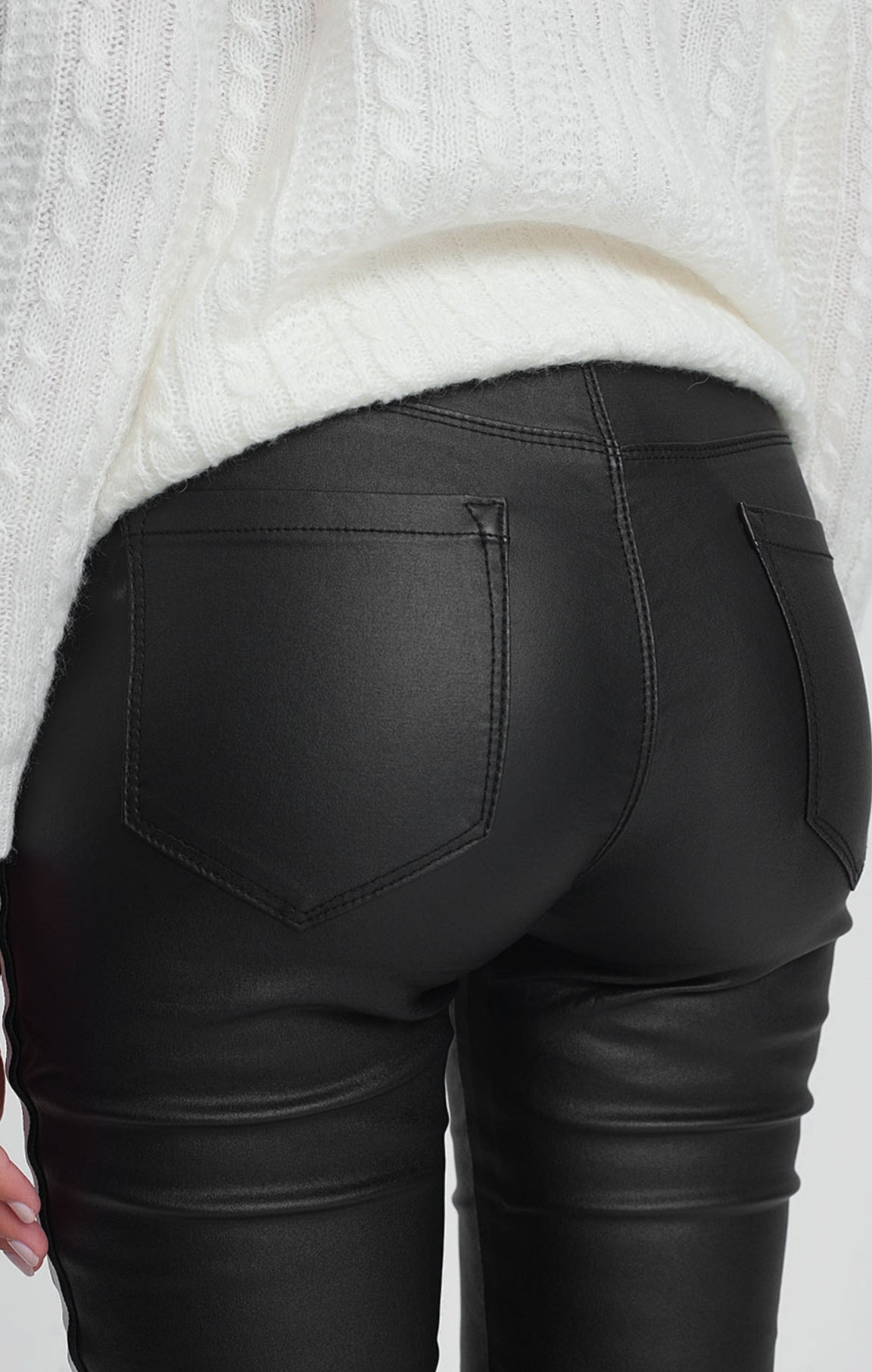 Black Faux Leather Leggings - Premium variable from Tooksie - Just $41.99! Shop now at Tooksie