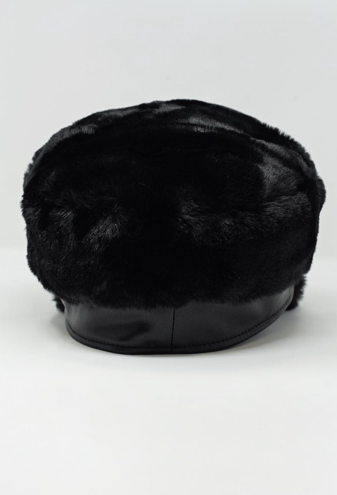 Black Faux Fur Baker Boy Hat - Premium simple from Tooksie - Just $41.99! Shop now at Tooksie