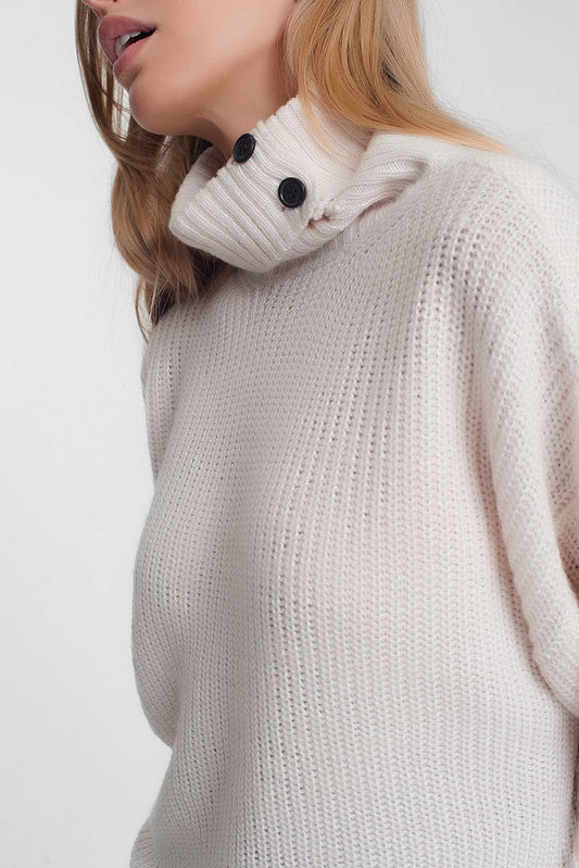 Ivory Knitted Sweater - Premium variable from Tooksie - Just $39.99! Shop now at Tooksie