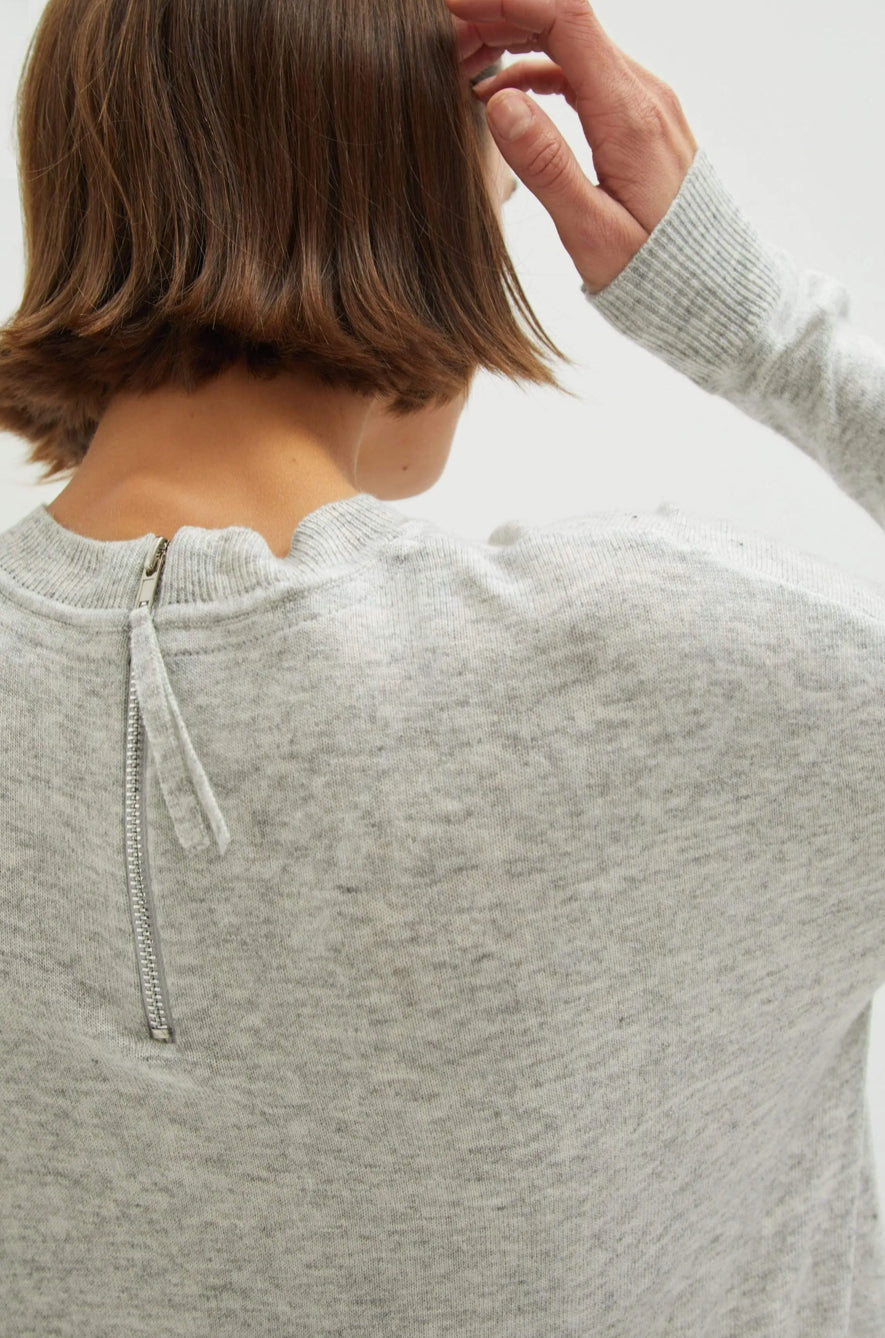 Gray Crew Neck Sweater - Premium variable from Tooksie - Just $35.99! Shop now at Tooksie