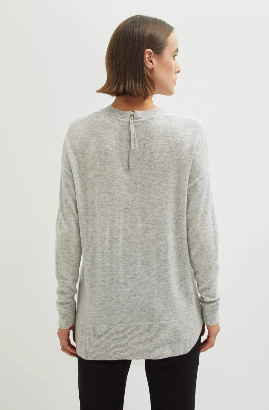 Gray Crew Neck Sweater - Premium variable from Tooksie - Just $35.99! Shop now at Tooksie