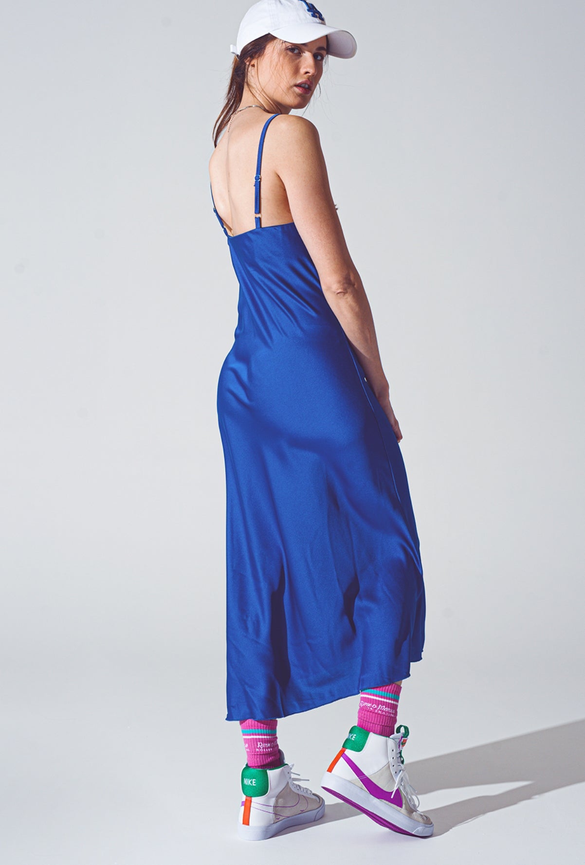 Electric Blue Slip Dress - Premium variation from Tooksie - Just $39.99! Shop now at Tooksie