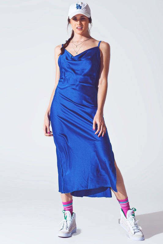 Electric Blue Slip Dress