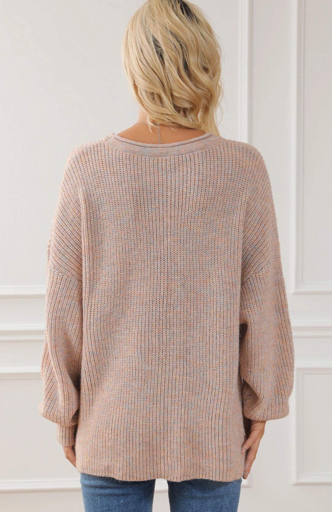 Blush Crew Neck Sweater - Premium variable from Tooksie - Just $45.99! Shop now at Tooksie
