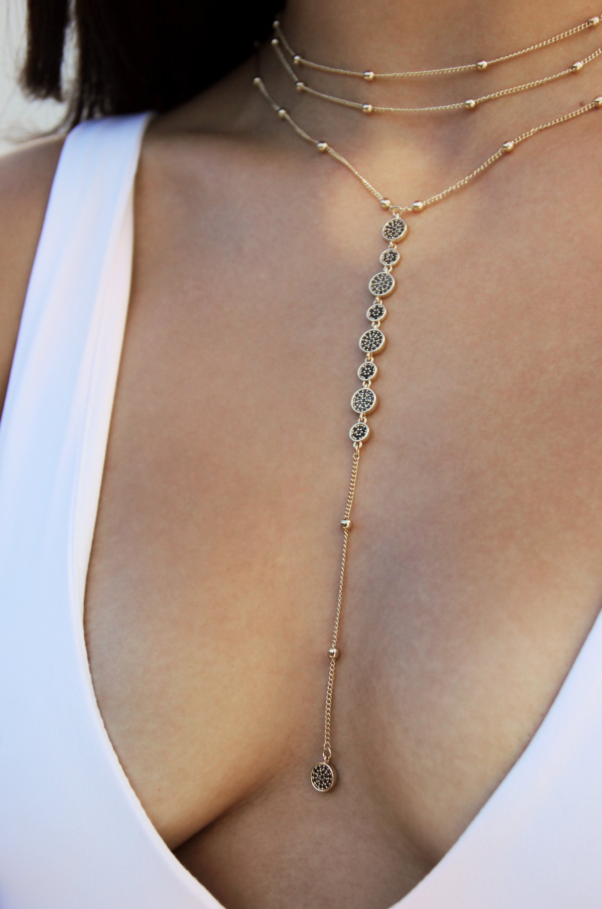 Bali Dreams Crystal Lariat Necklace - Premium Necklaces from Ettika - Just $58! Shop now at Tooksie