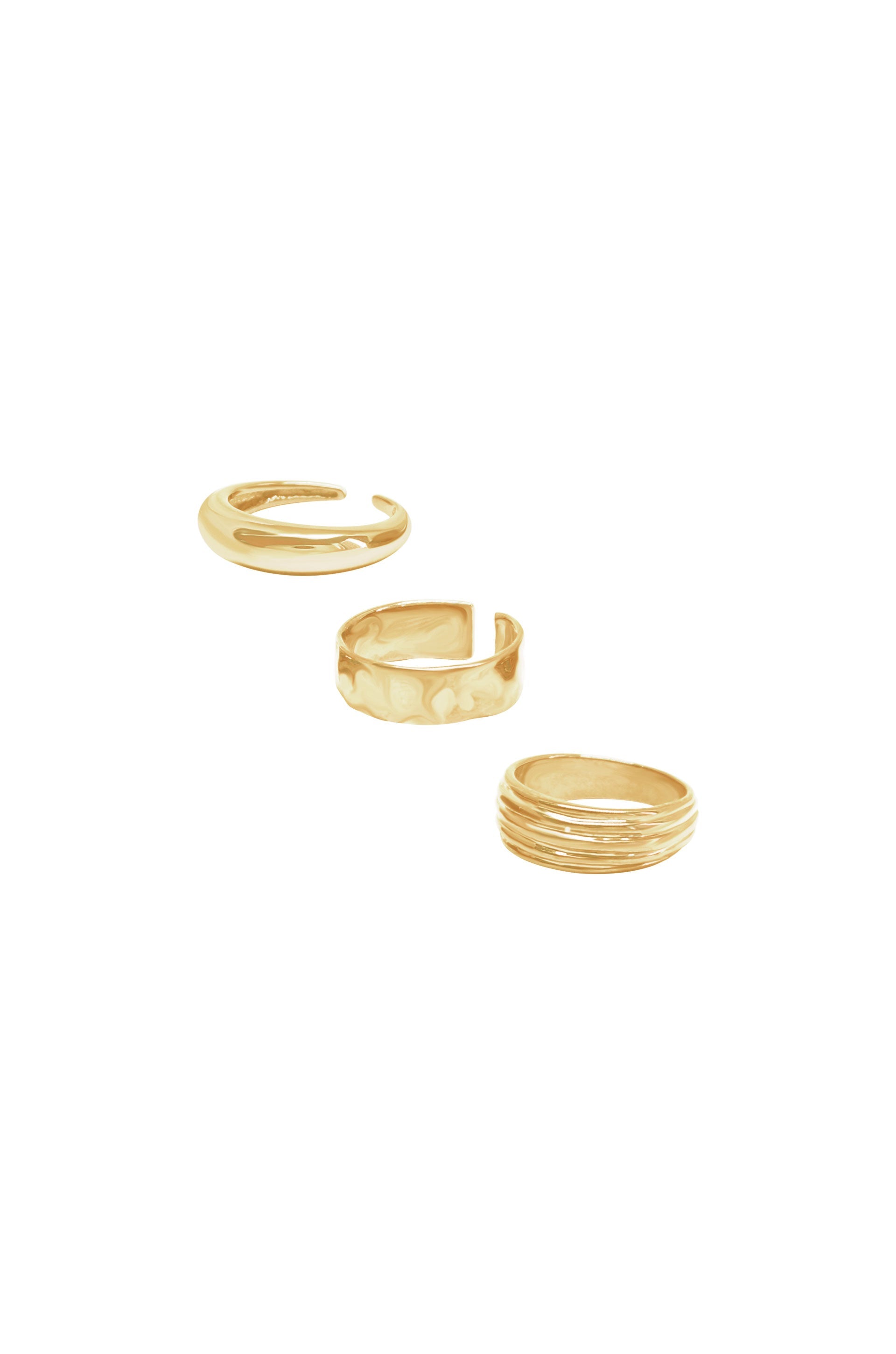 Golden Glow Ring Set - Premium Rings from Ettika - Just $39.99! Shop now at Tooksie