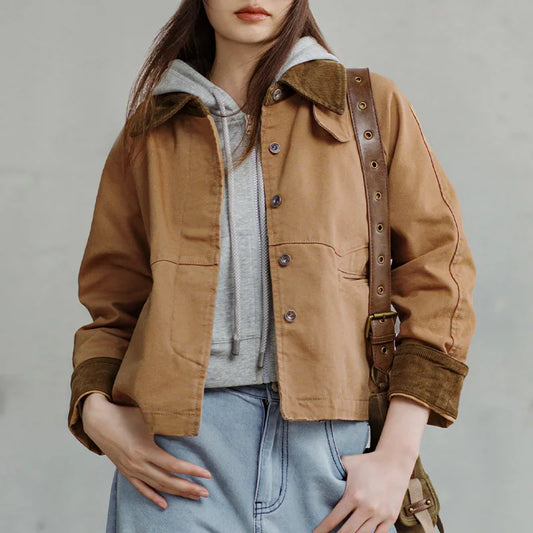 Barn Jacket with Corduroy Collar