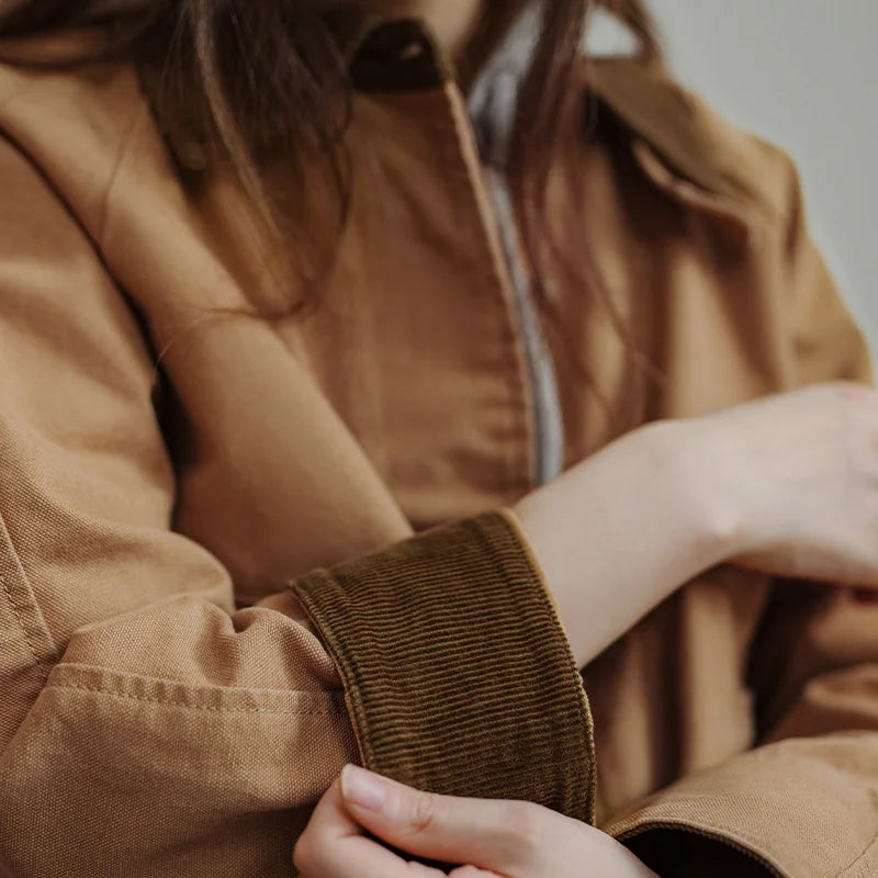 Barn Jacket with Corduroy Collar