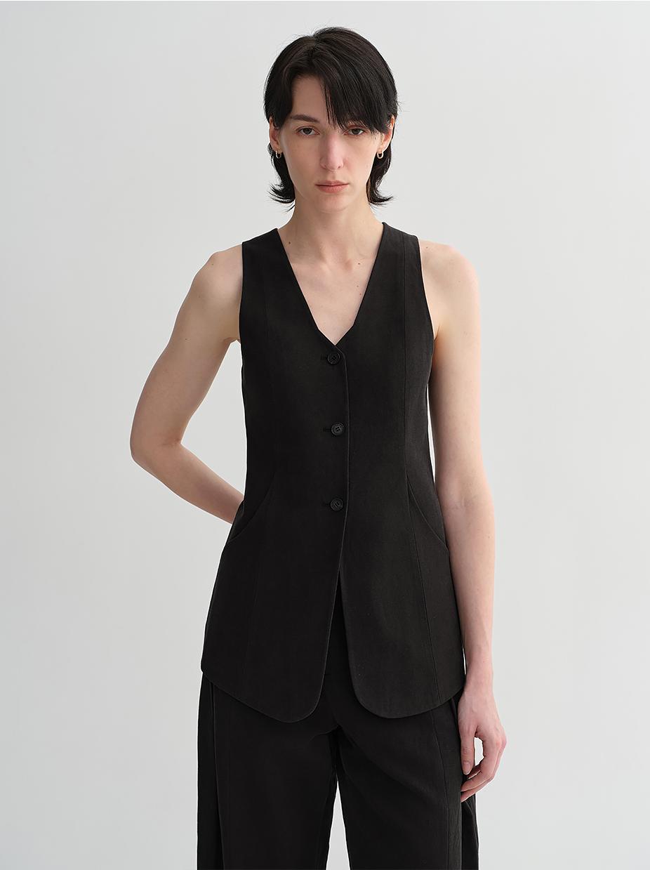 Mulberry Silk Linen Vest and Trouser Set - Premium variable from Tooksie - Just $113.99! Shop now at Tooksie