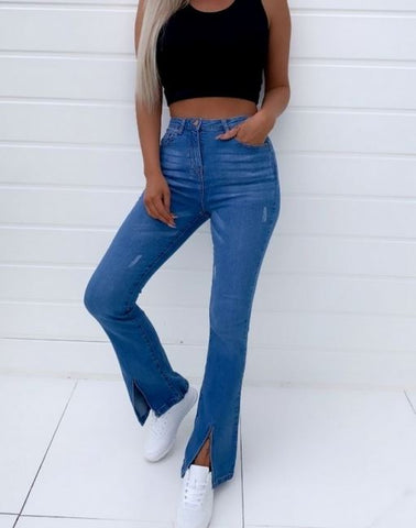 Split Hem Flared Jeans | Best Price in 2025 at Tooksie