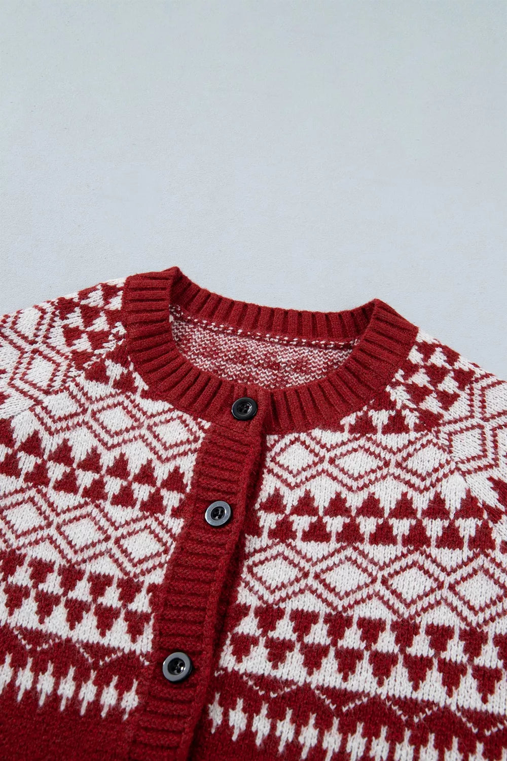 Fair Isle Button Front Cardigan - Premium variable from Tooksie - Just $61.99! Shop now at Tooksie