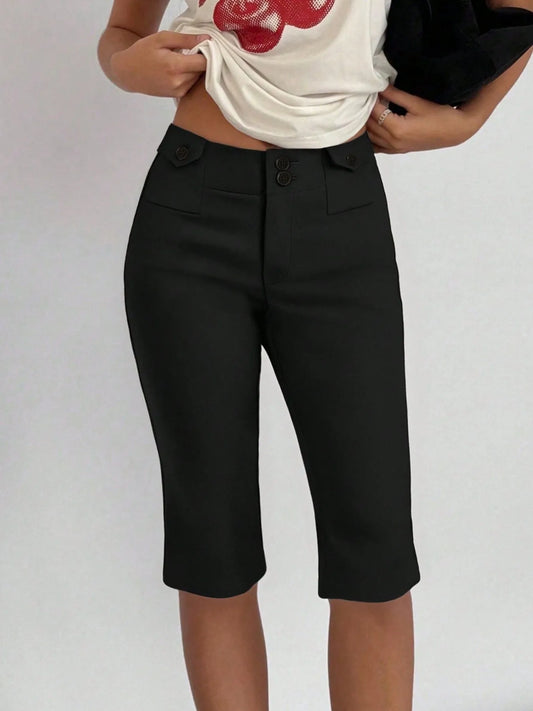 High-Waisted Capri Pants - Premium variable from Tooksie - Just $28.99! Shop now at Tooksie