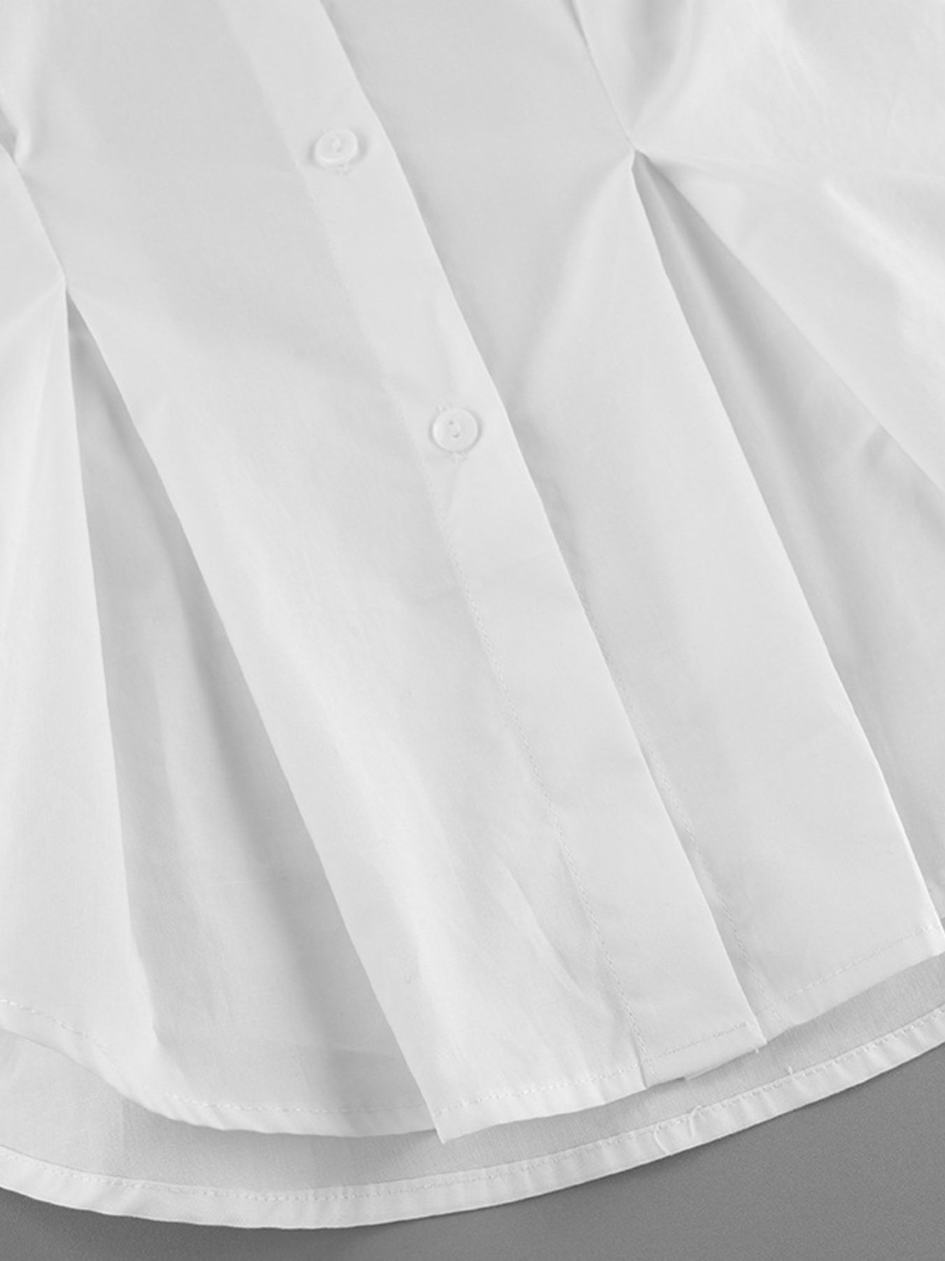 Button Up Cuff Detail Shirt - Premium variable from Tooksie - Just $46.99! Shop now at Tooksie