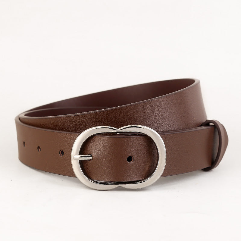 Skinny Belt with Oval Buckle - Premium variable from Tooksie - Just $42.99! Shop now at Tooksie