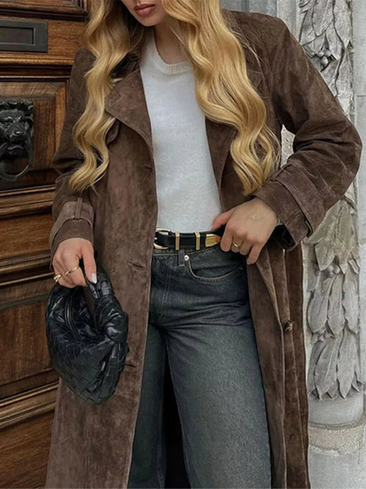 Soft Touch Double Breasted Trench Coat - Premium variable from Tooksie - Just $93.99! Shop now at Tooksie