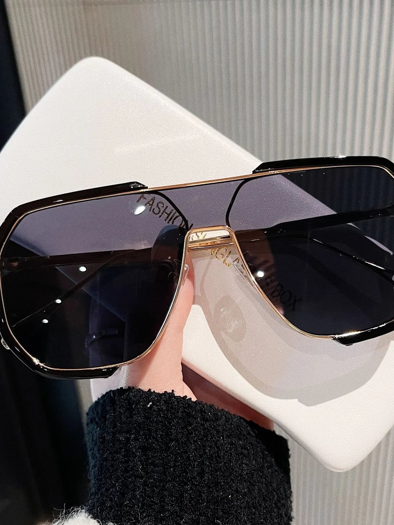 Bold Oversize Aviator Sunglasses - Premium variable from Tooksie - Just $13.99! Shop now at Tooksie