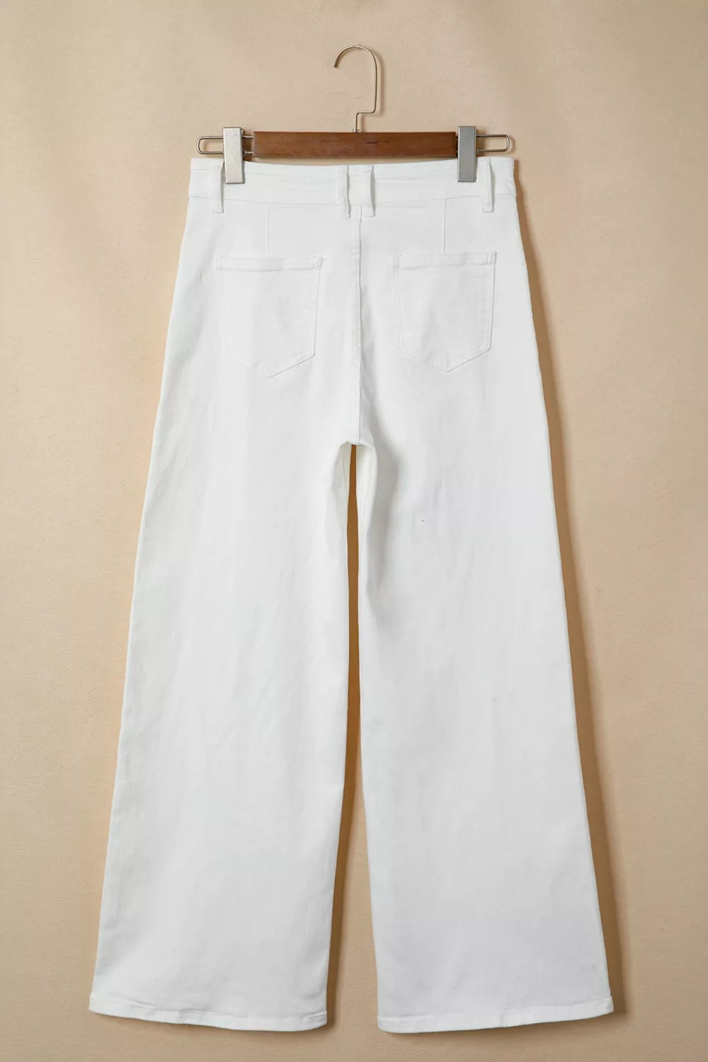 White Wide Leg Jeans - Premium variable from Tooksie - Just $63.99! Shop now at Tooksie