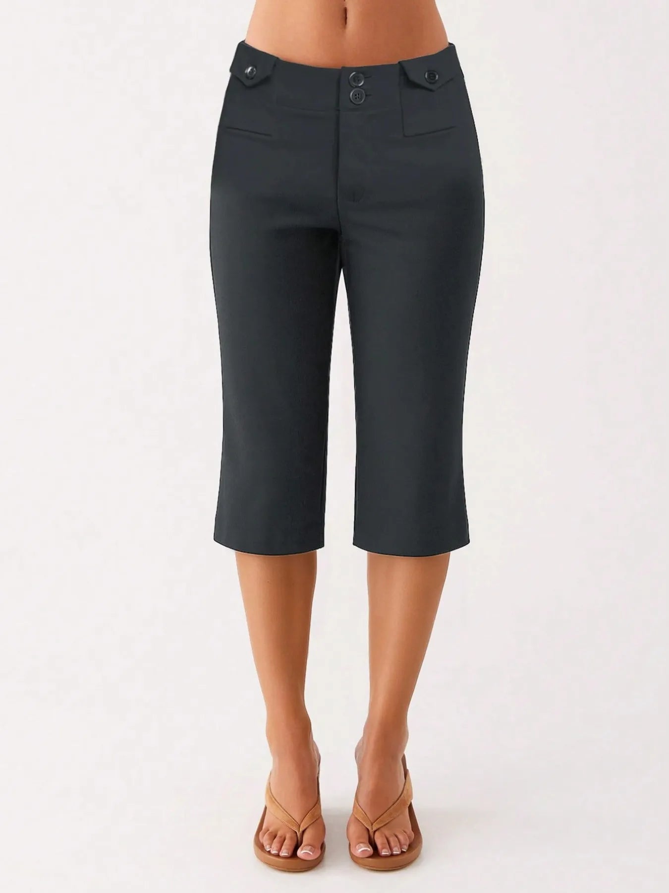 High-Waisted Capri Pants - Premium variable from Tooksie - Just $28.99! Shop now at Tooksie