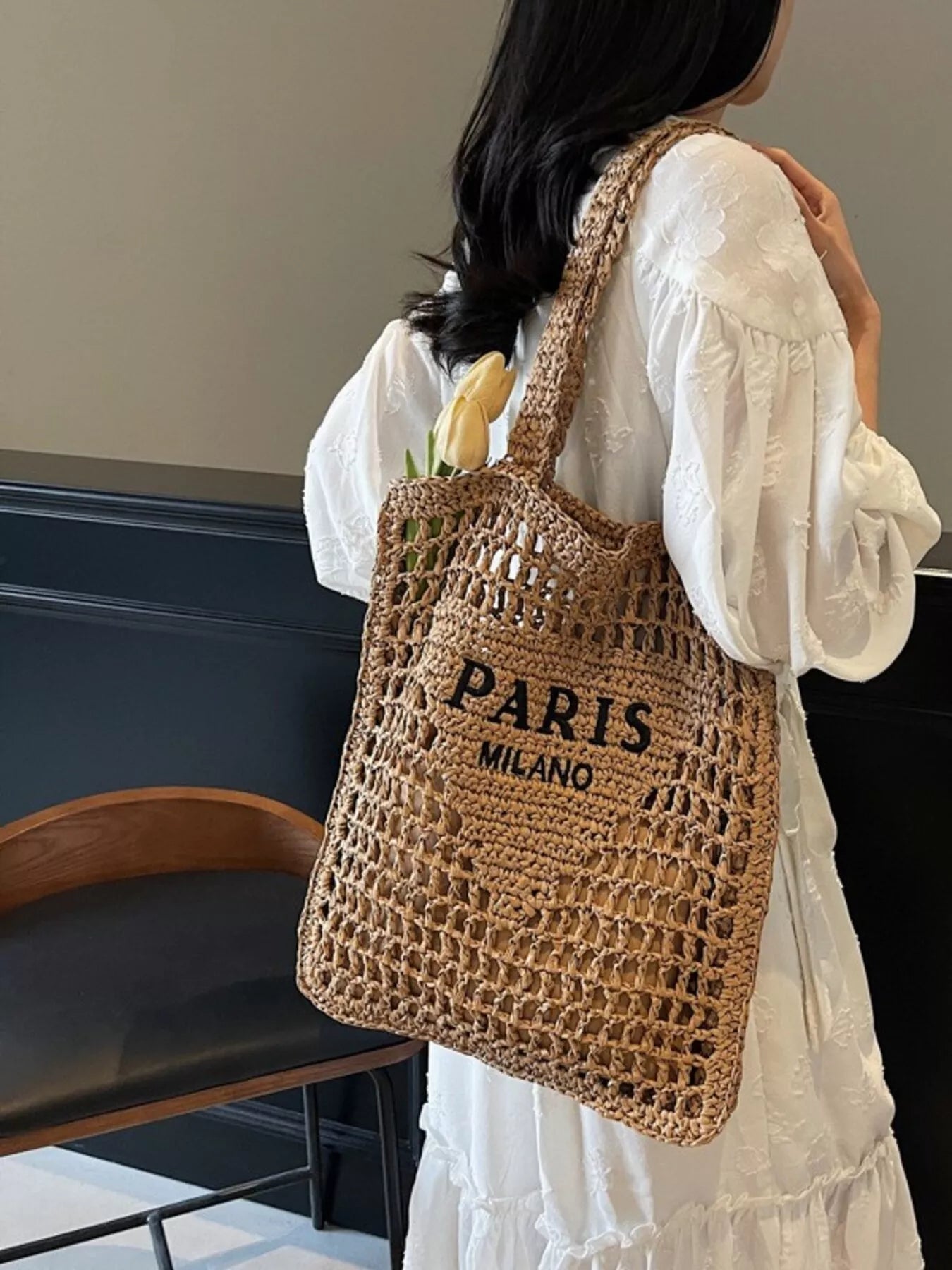 The Textured Woven Tote - Premium variable from Tooksie - Just $44.99! Shop now at Tooksie