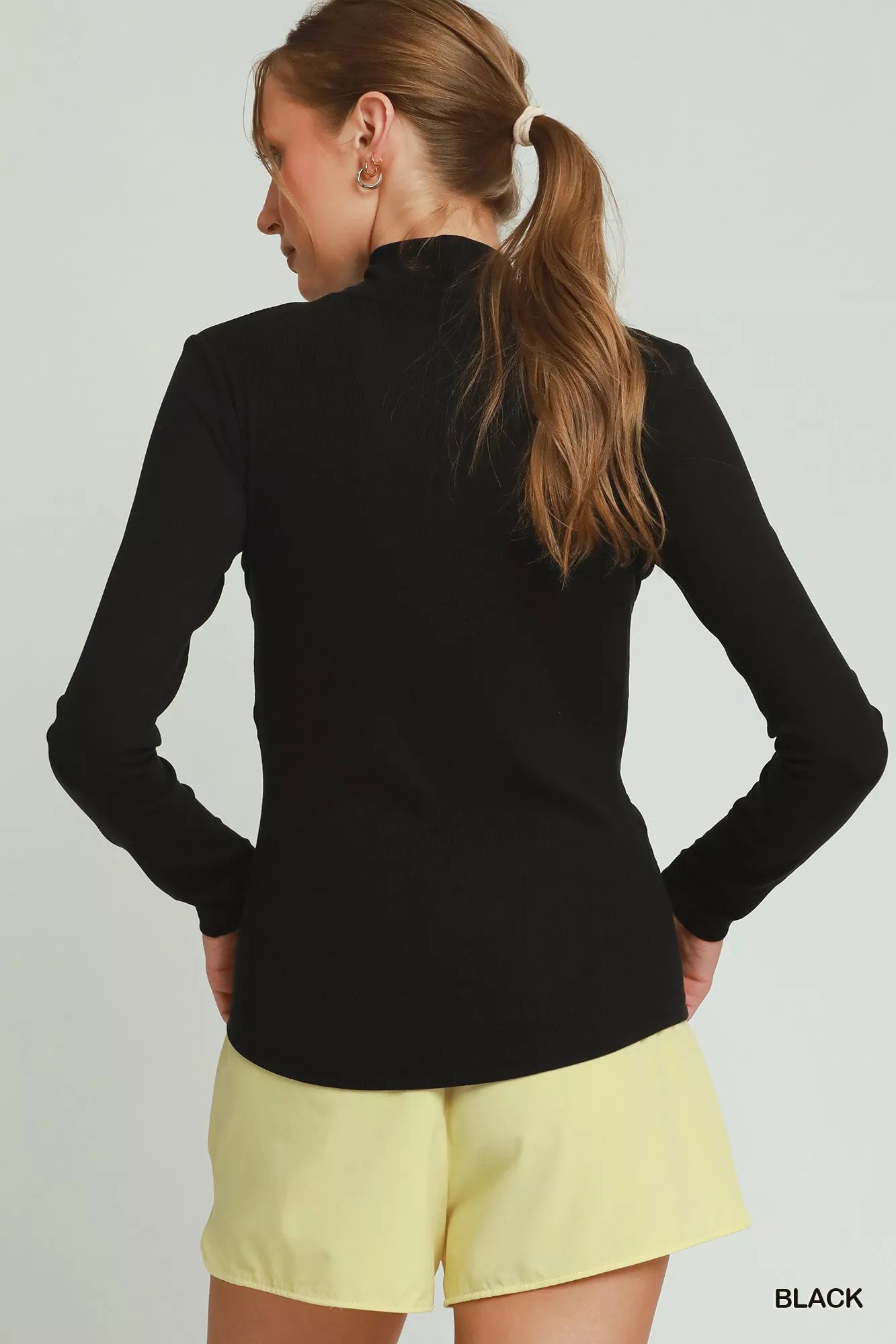 Long Sleeve Mock Neck Top - Premium variable from Tooksie - Just $36.99! Shop now at Tooksie