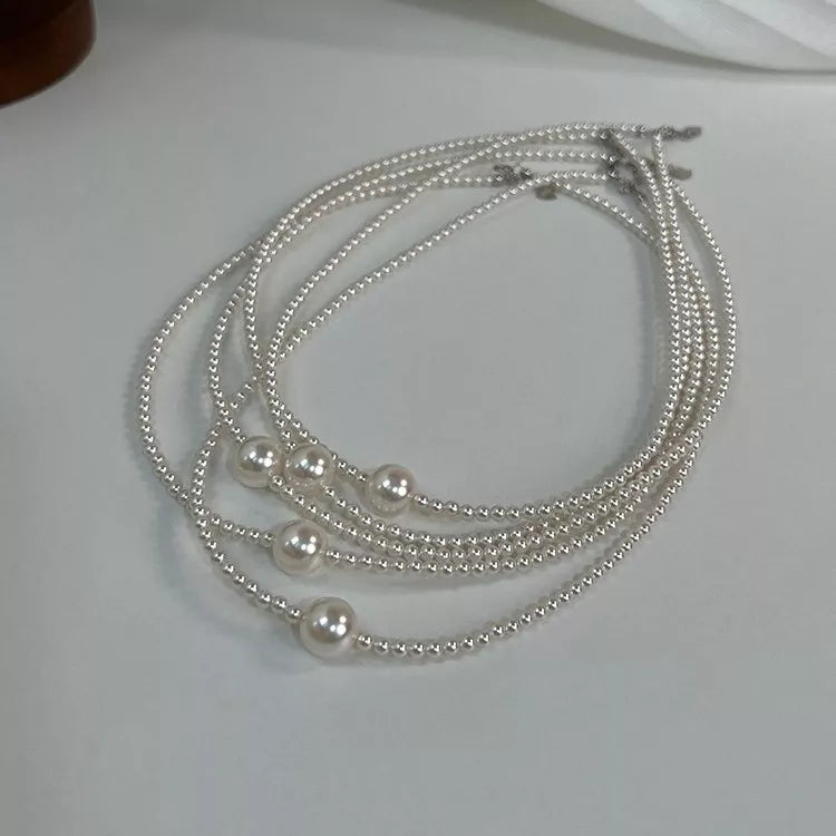 Pearl Bead Choker Necklace - Premium simple from Tooksie - Just $29.99! Shop now at Tooksie