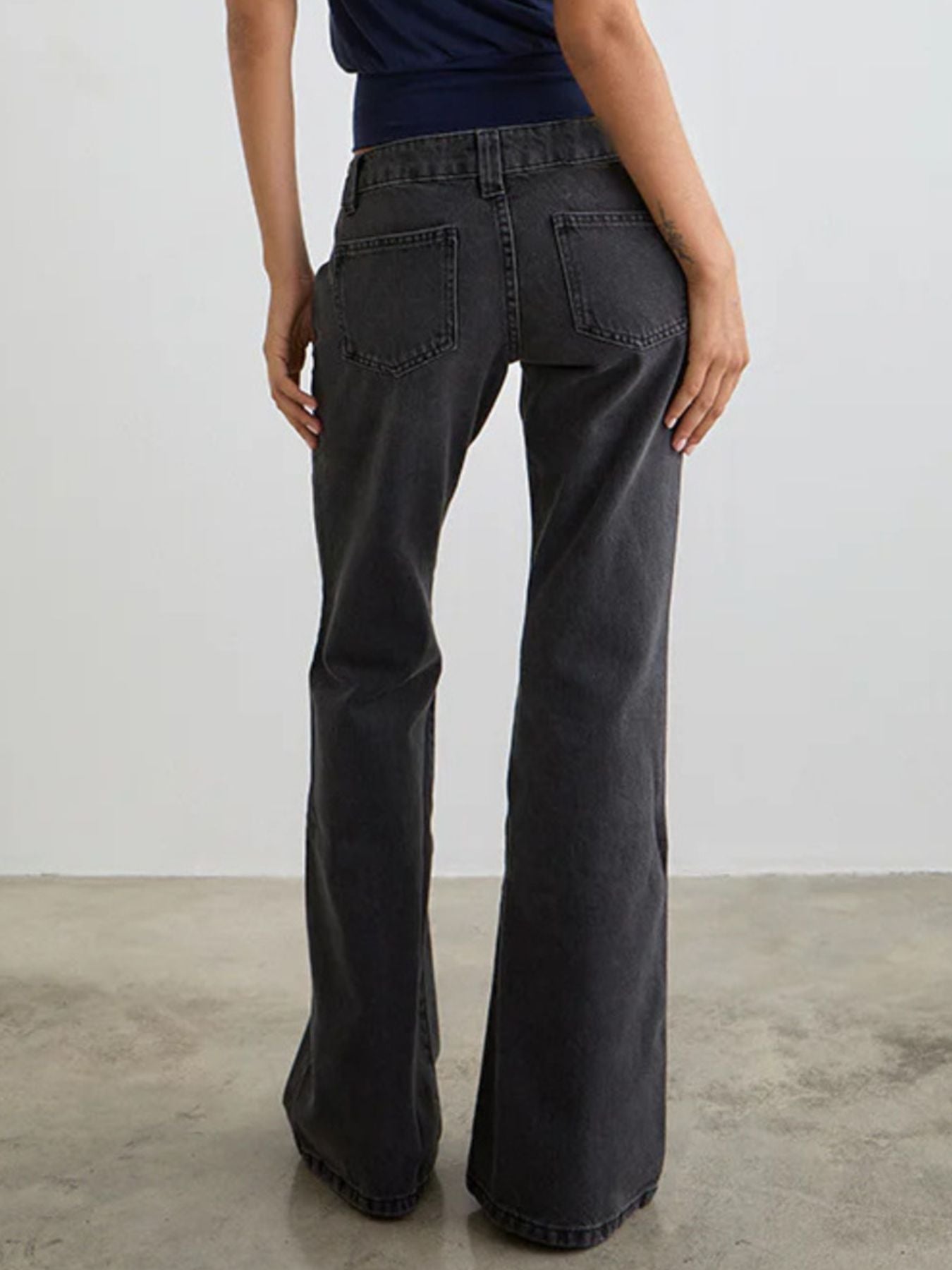 Low Rise Flare Jeans - Premium variable from Tooksie - Just $43.99! Shop now at Tooksie