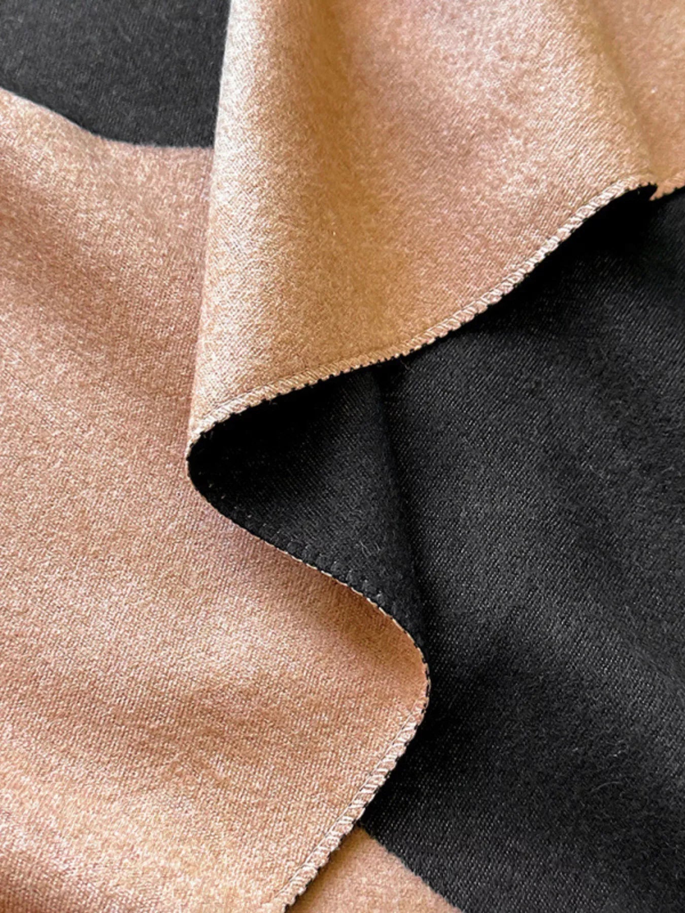 Color Block Raw Hem Scarf - Premium variable from Tooksie - Just $23.99! Shop now at Tooksie