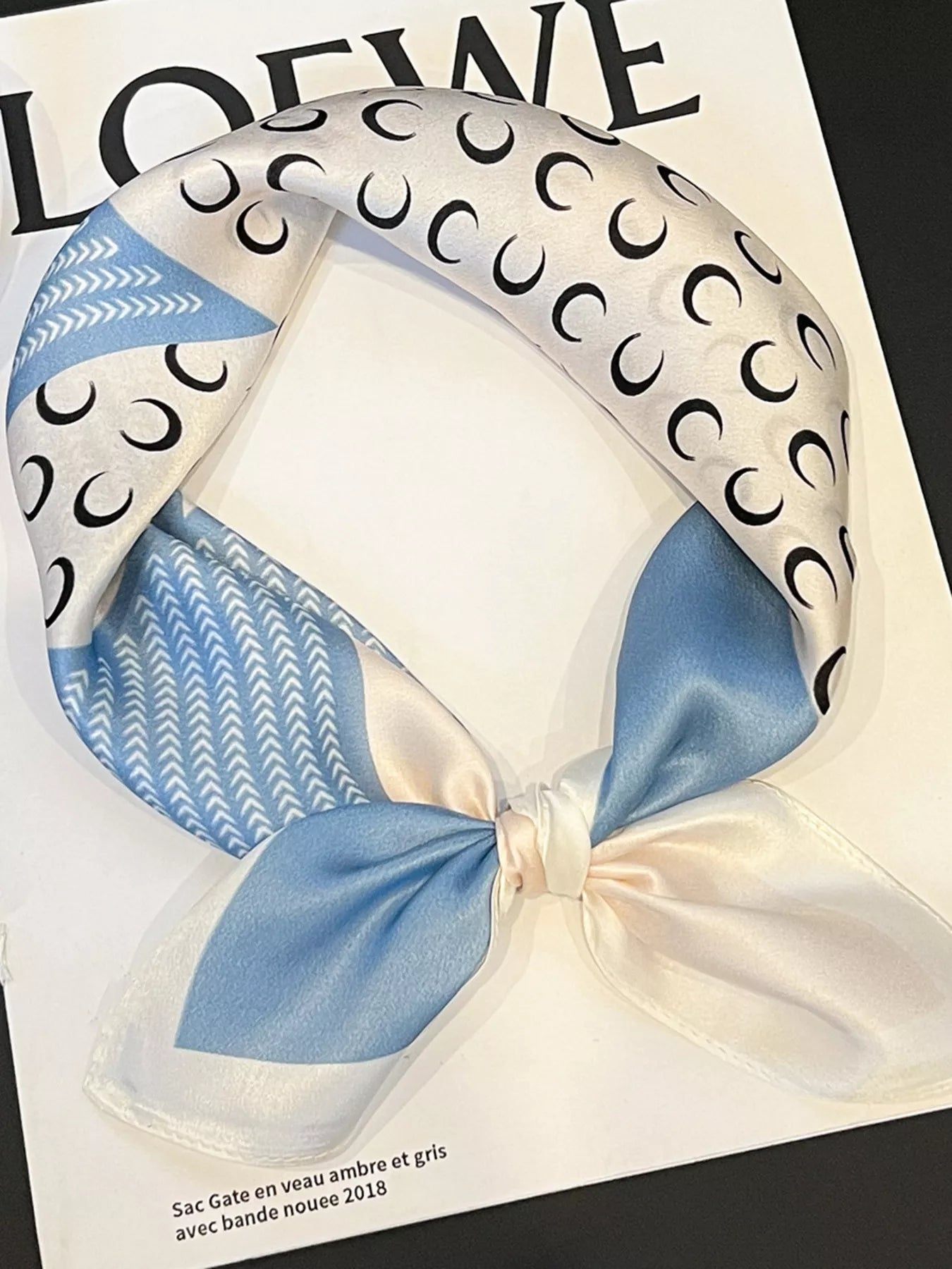 Patterned Silk Scarf - Premium simple from Tooksie - Just $21.99! Shop now at Tooksie