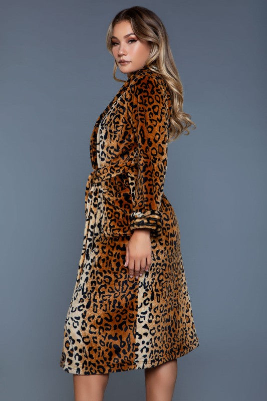 2071 Leopard Robe - Premium variable from Tooksie - Just $35.99! Shop now at Tooksie